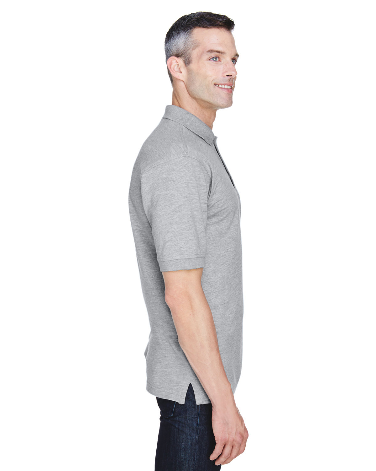 M265P Harriton Mens 5.6 oz. Easy Blend Polo with Pocket - Siide Image