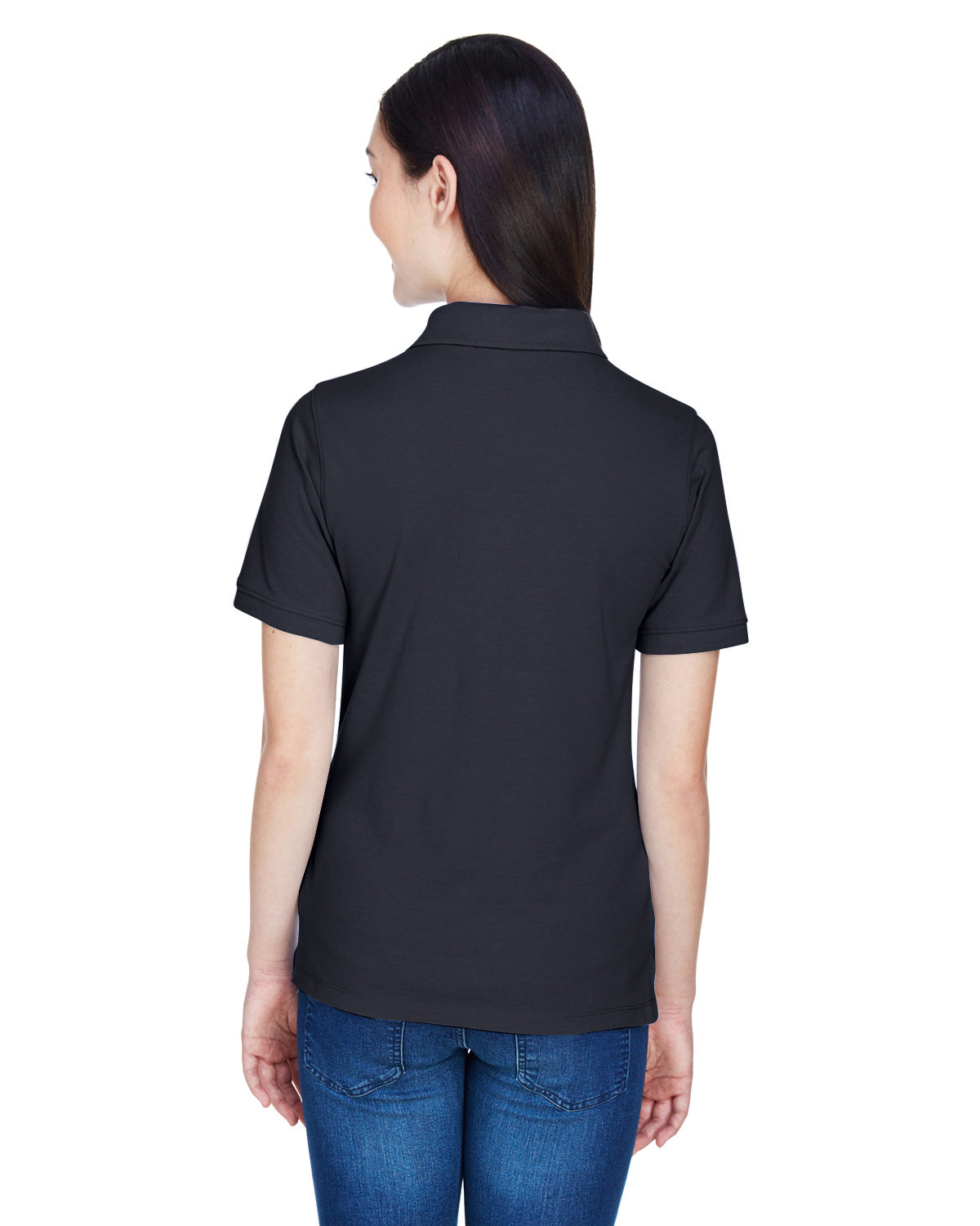 M265W Harriton Ladies 5.6 oz. Easy Blend Polo - Back Image