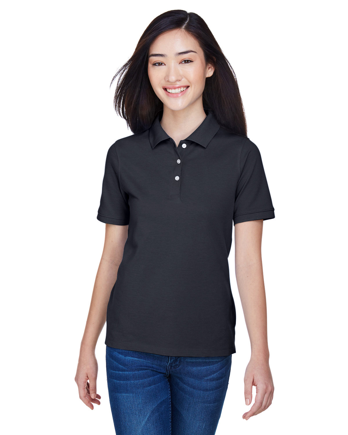 M265W Harriton Ladies 5.6 oz. Easy Blend Polo