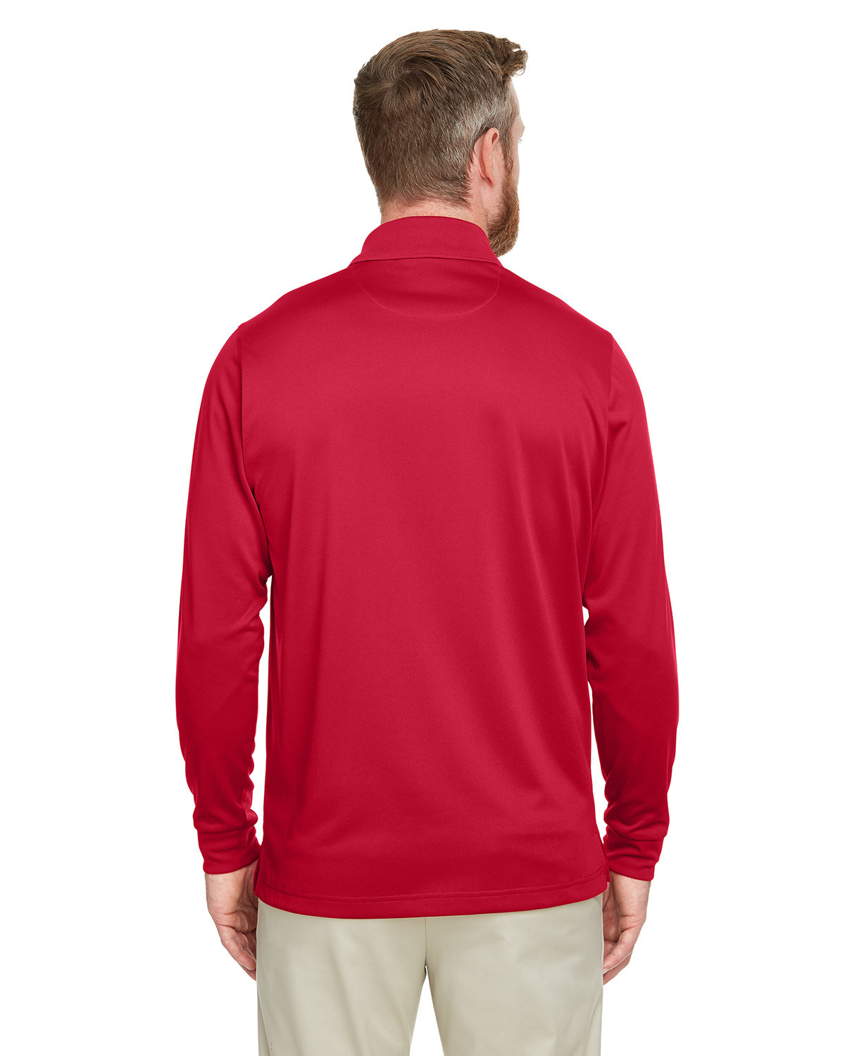 M348L Harriton Mens Advantage Snag Protection Plus IL Long Sleeve Polo - Back Image