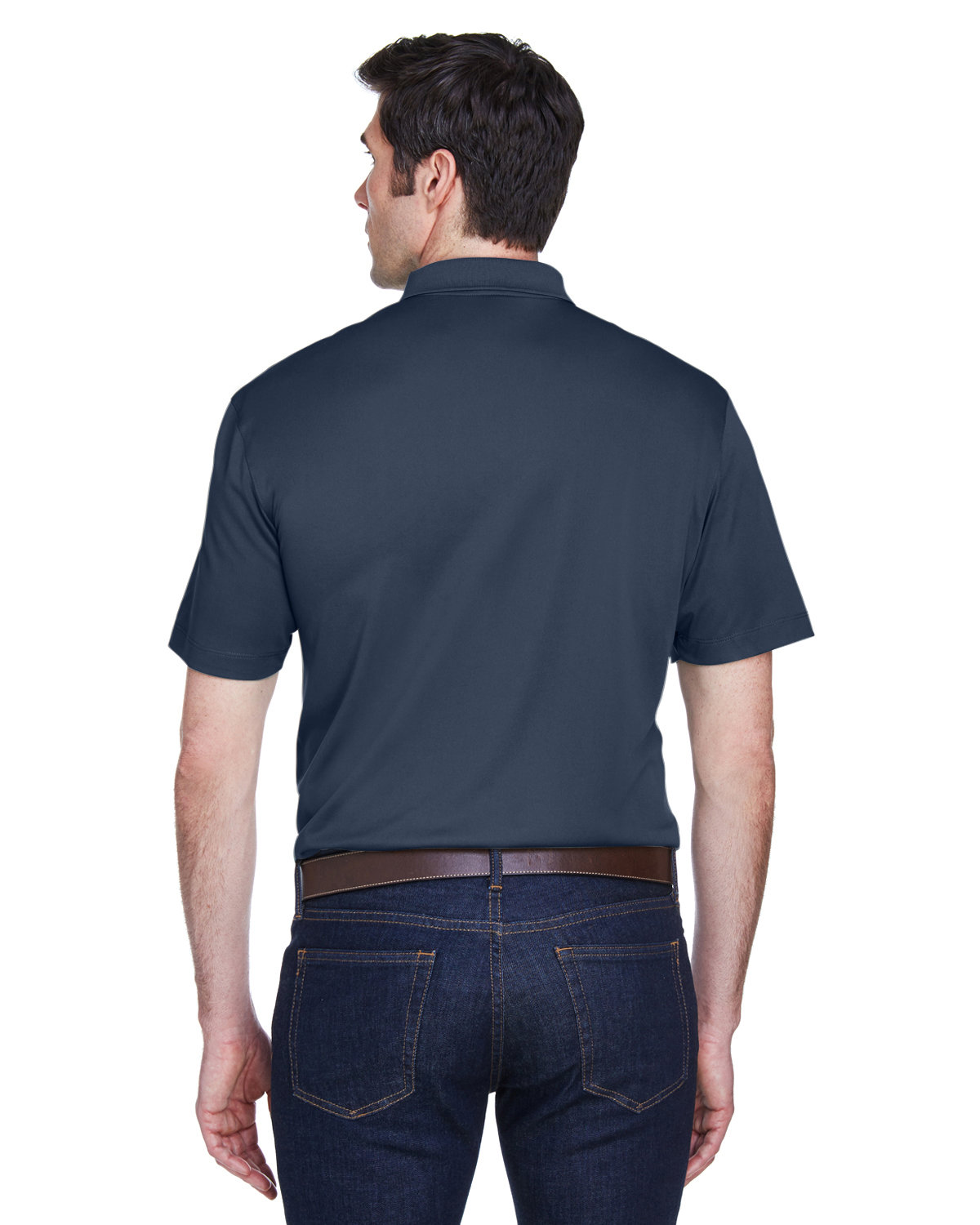 M354 Harriton Mens Micro-Piqué Polo M354 Harriton Mens Micro-Piqué Polo - Back Image
