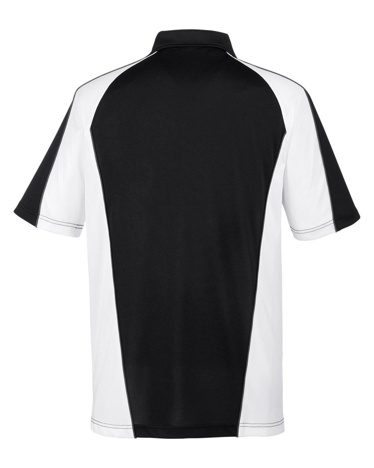 M385 Harriton Mens Advantage Snag Protection Plus IL Colorblock Polo - Back Image