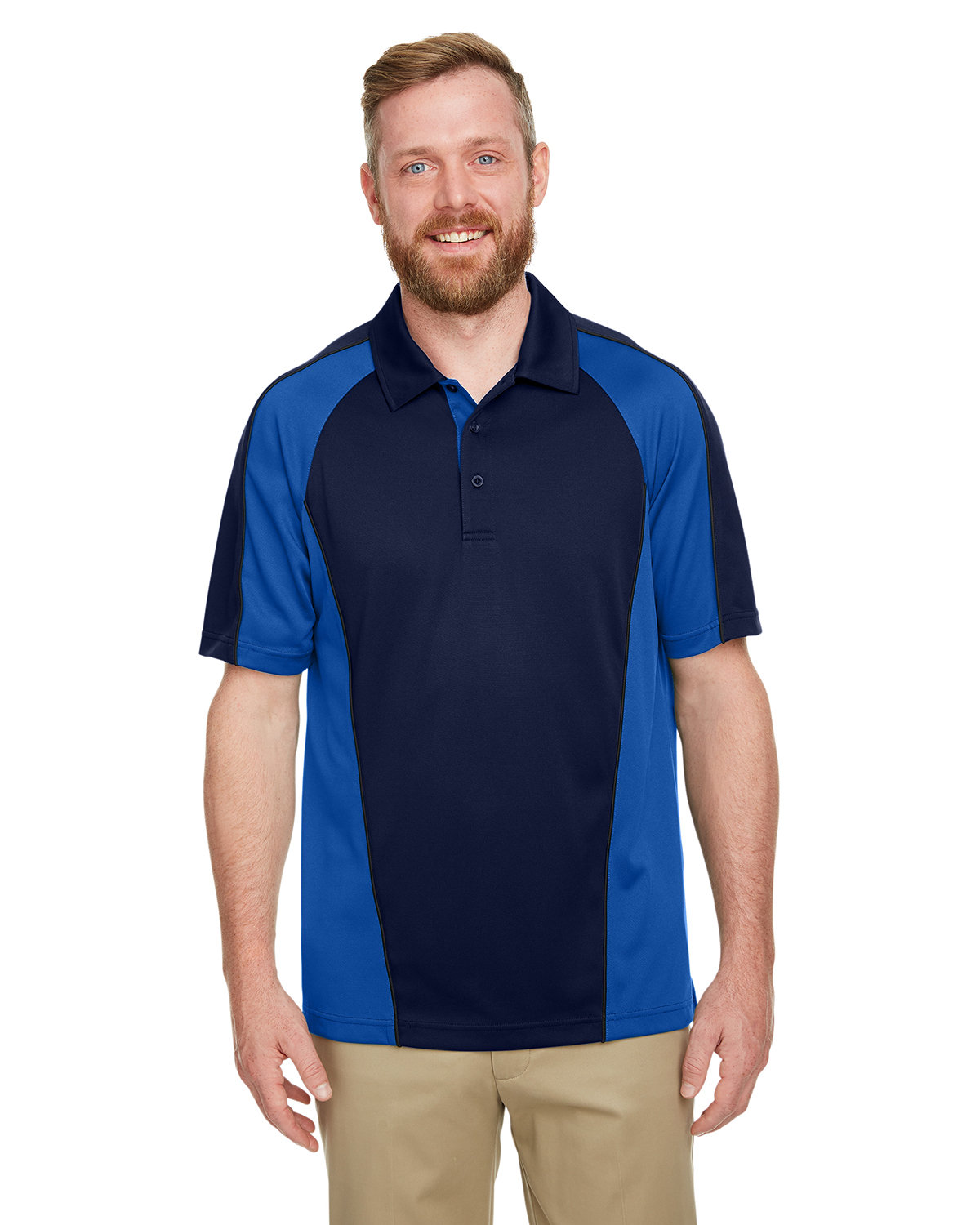 M385 Harriton Mens Advantage Snag Protection Plus IL Colorblock Polo