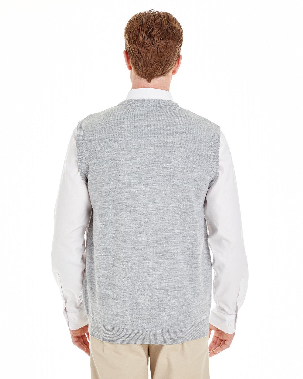 M415 Harriton Mens Pilbloc V-Neck Sweater Vest - Back Image