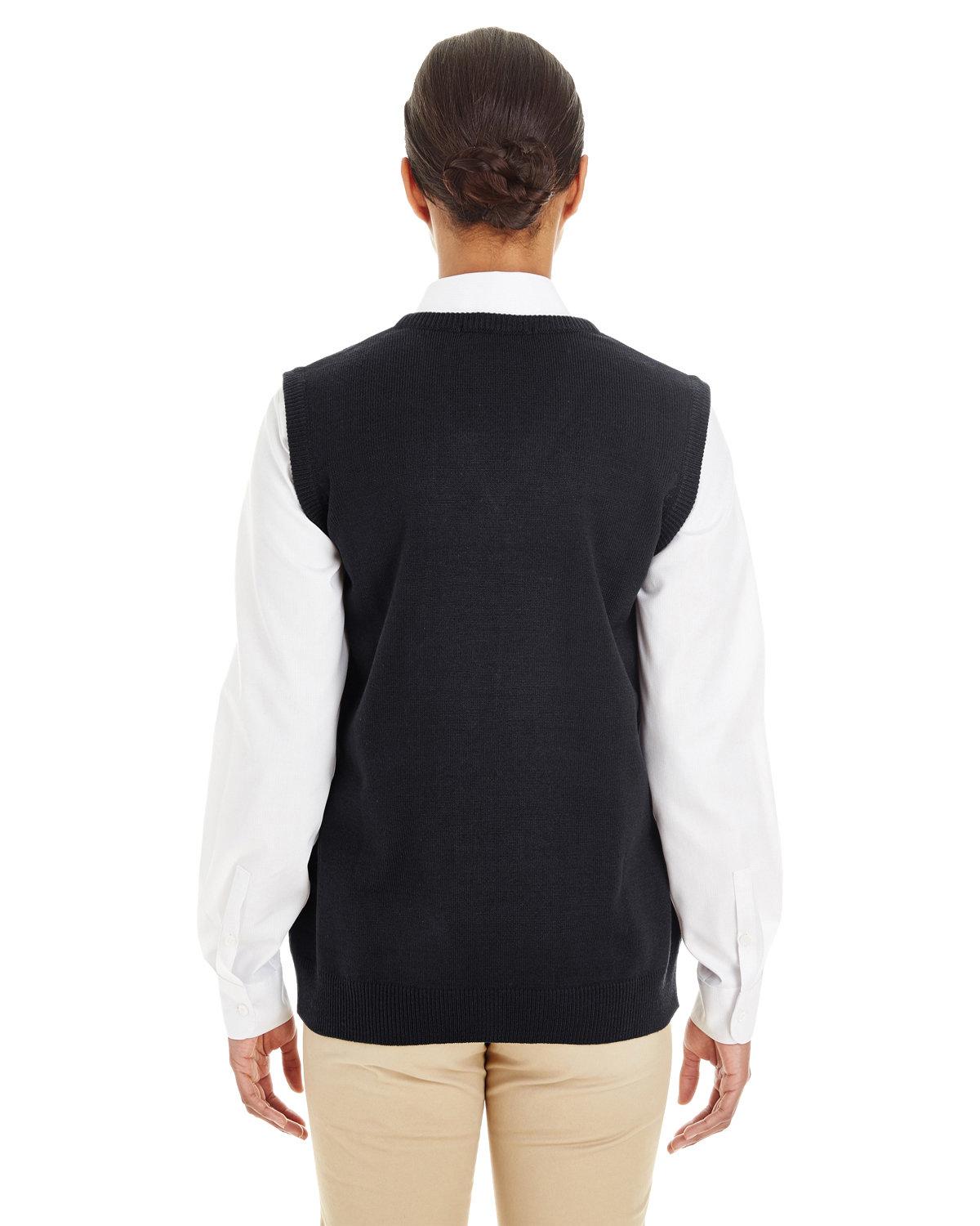 M415W Harriton Ladies Pilbloc V-Neck Sweater Vest - Back Image