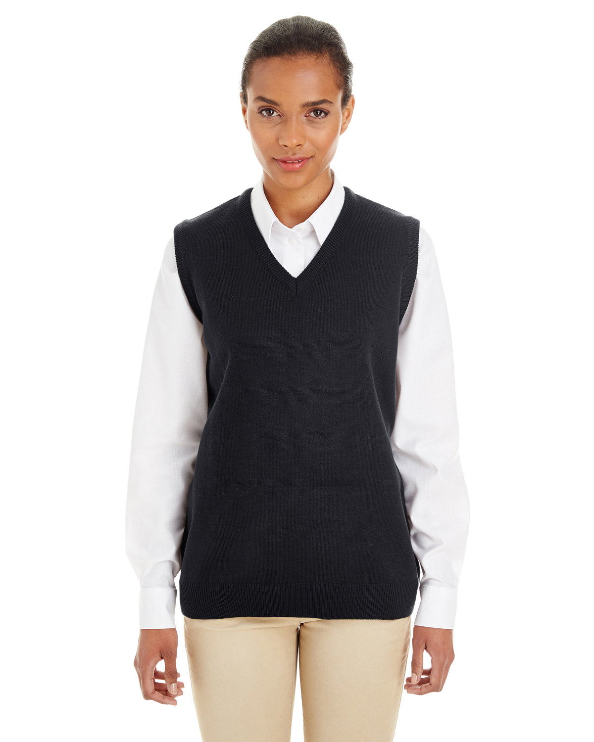 M415W Harriton Ladies Pilbloc V-Neck Sweater Vest