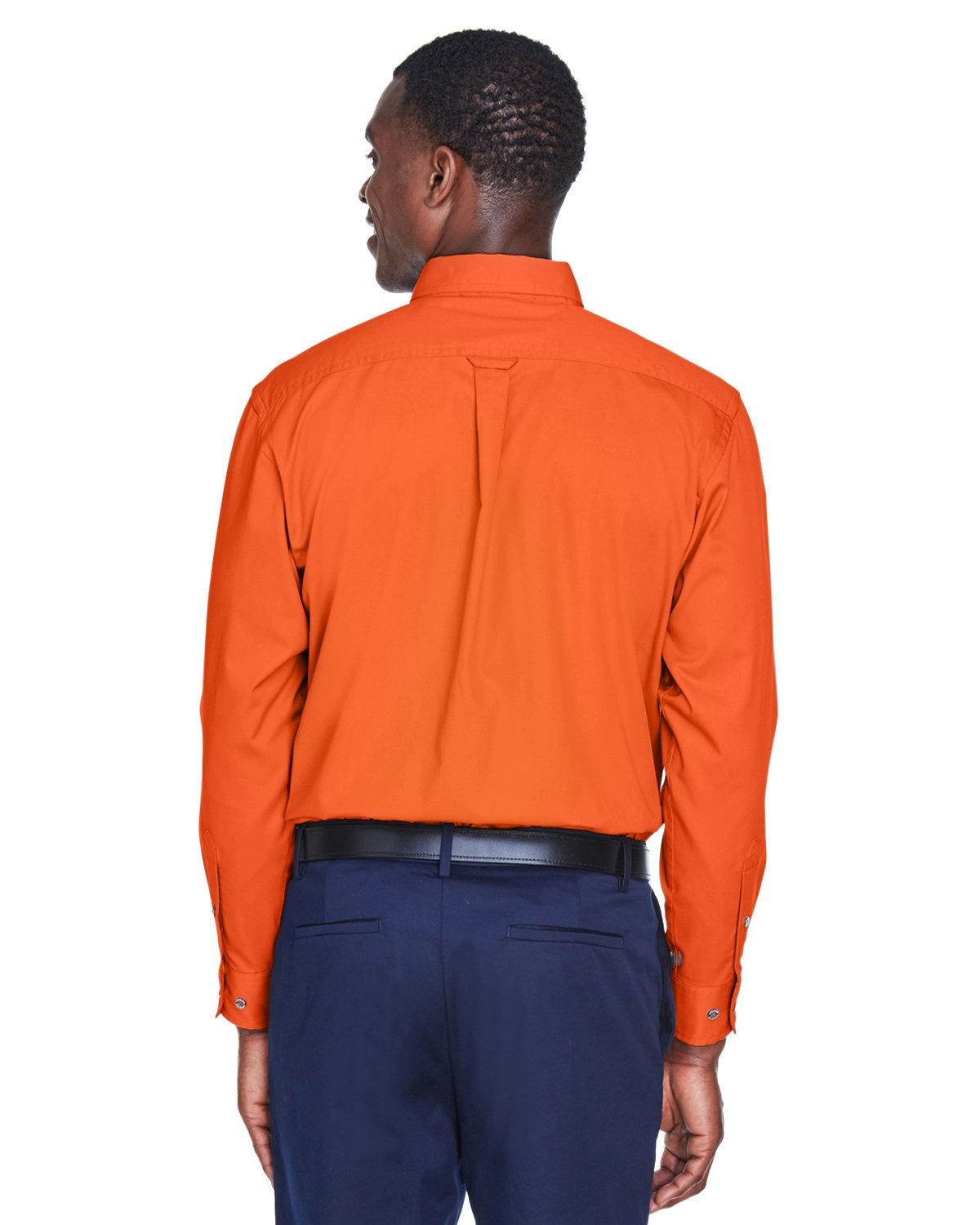 M500 Harriton Mens Easy Blend Long-Sleeve Twill Shirt with Stain-Release M500 Harriton Mens Easy Blend Long-Sleeve Twill Shirt with Stain-Release - Back Image