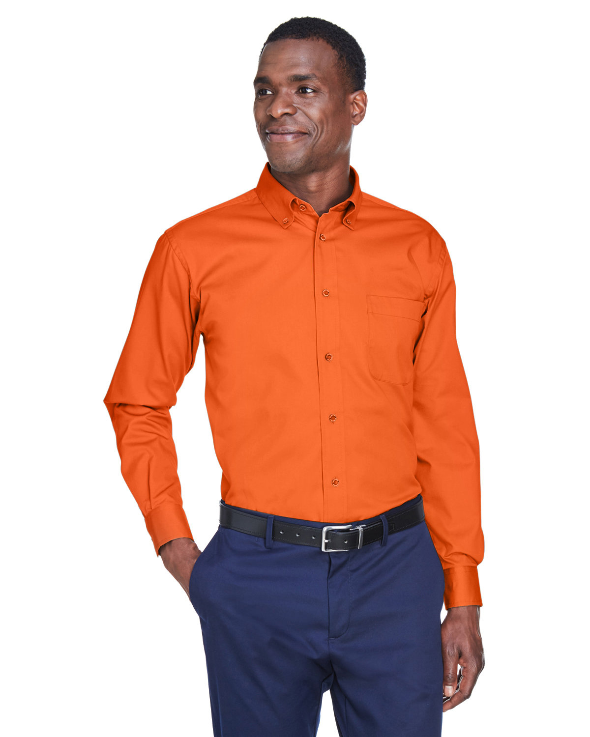 M500 Harriton Mens Easy Blend Long-Sleeve Twill Shirt with Stain-Release M500 Harriton Mens Easy Blend Long-Sleeve Twill Shirt with Stain-Release