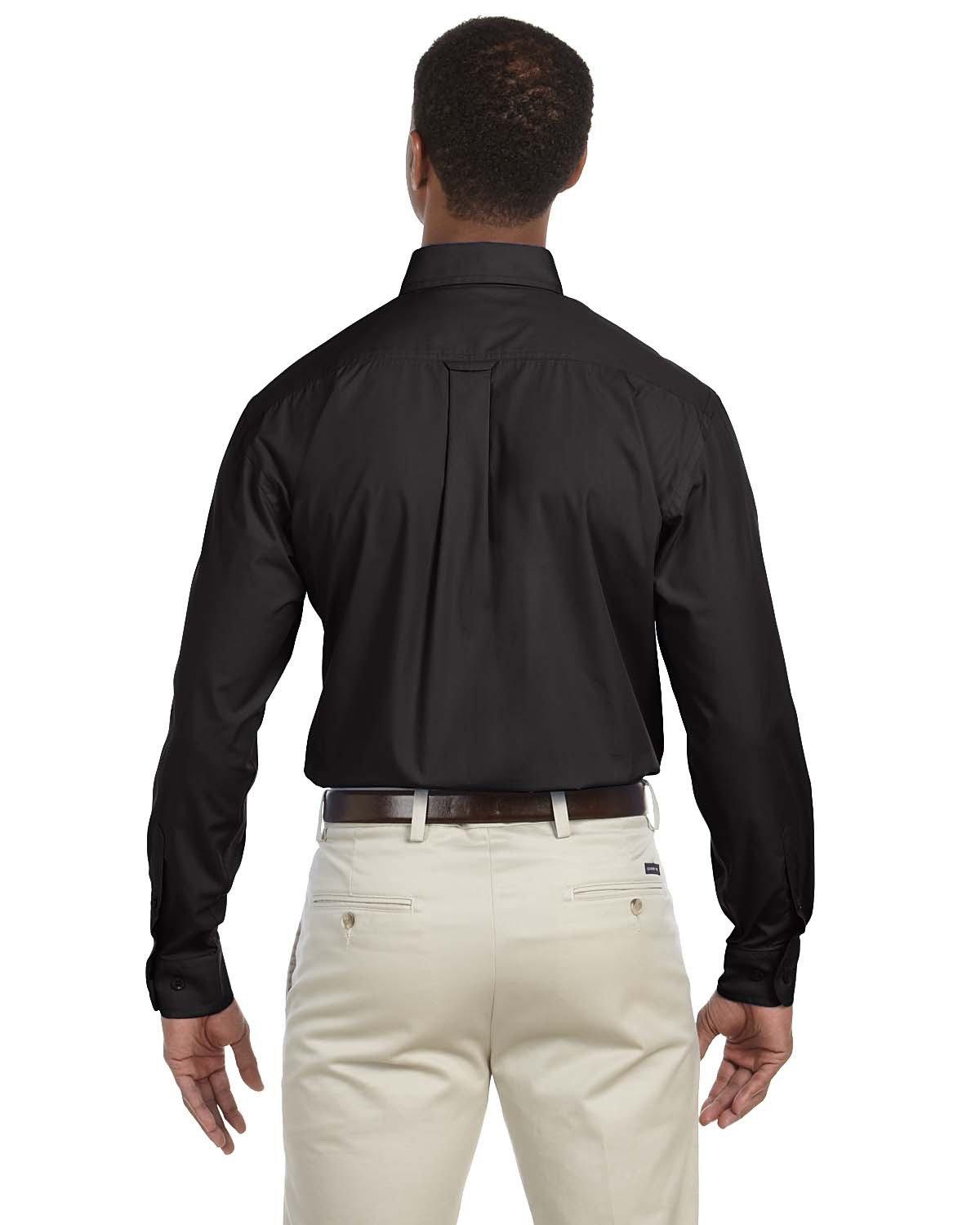 M510 Harriton Mens 3.1 oz. Essential Poplin - Back Image