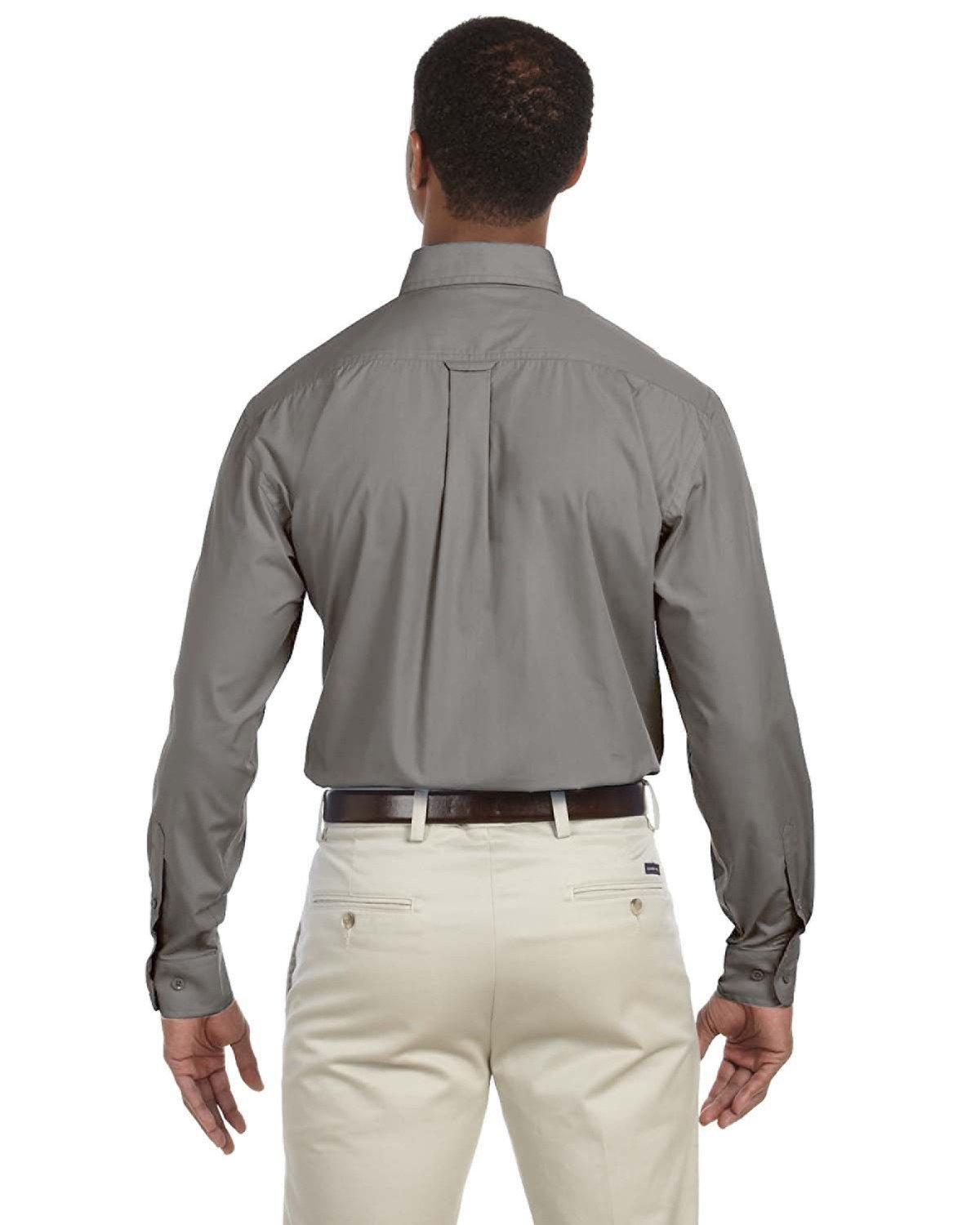 M510 Harriton Mens 3.1 oz. Essential Poplin - Back Image
