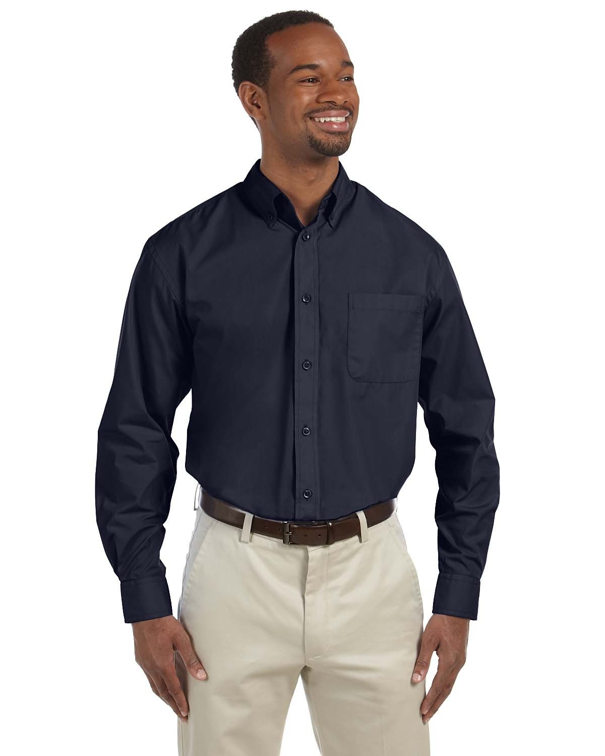 M510 Harriton Mens 3.1 oz. Essential Poplin Zoom Image