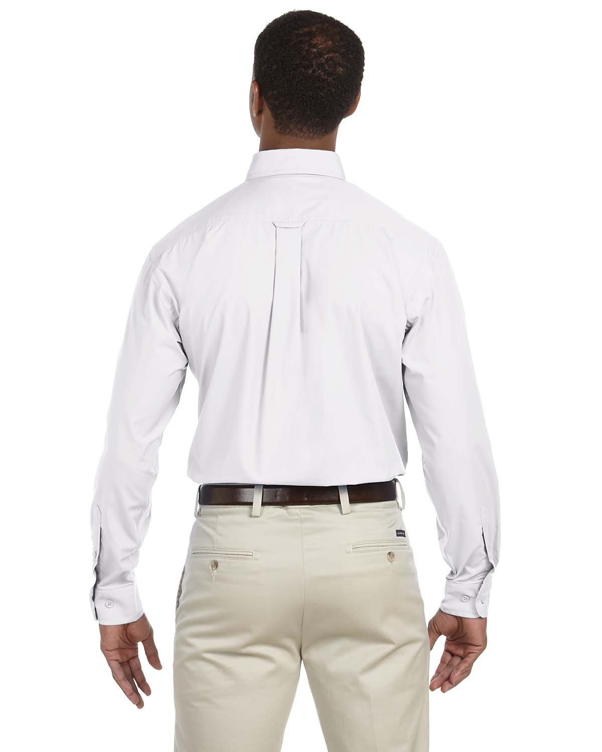 M510T Harriton Mens Tall 3.1 oz. Essential Poplin - Back Image