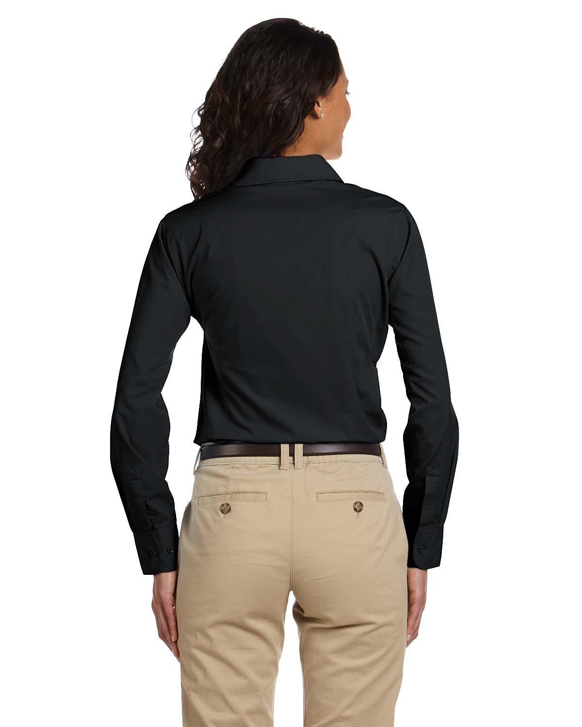 M510W Harriton Ladies 3.1 oz. Essential Poplin - Back Image