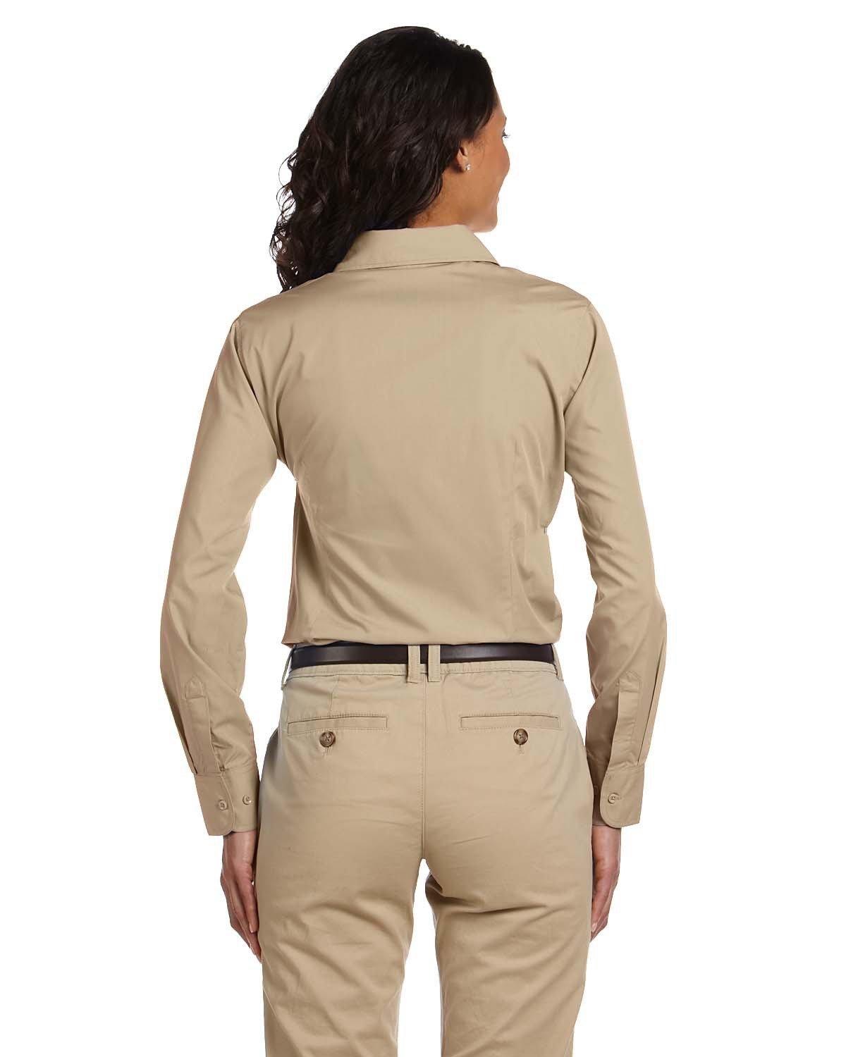 M510W Harriton Ladies 3.1 oz. Essential Poplin - Back Image