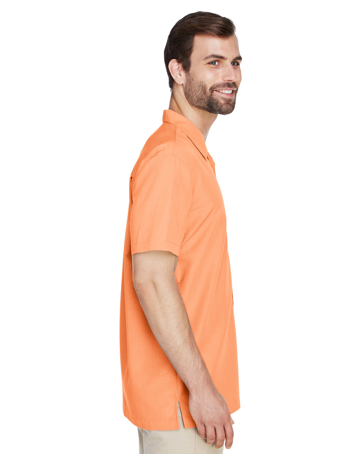 M560 Harriton Mens Barbados Textured Camp Shirt M560 Harriton Mens Barbados Textured Camp Shirt - Siide Image