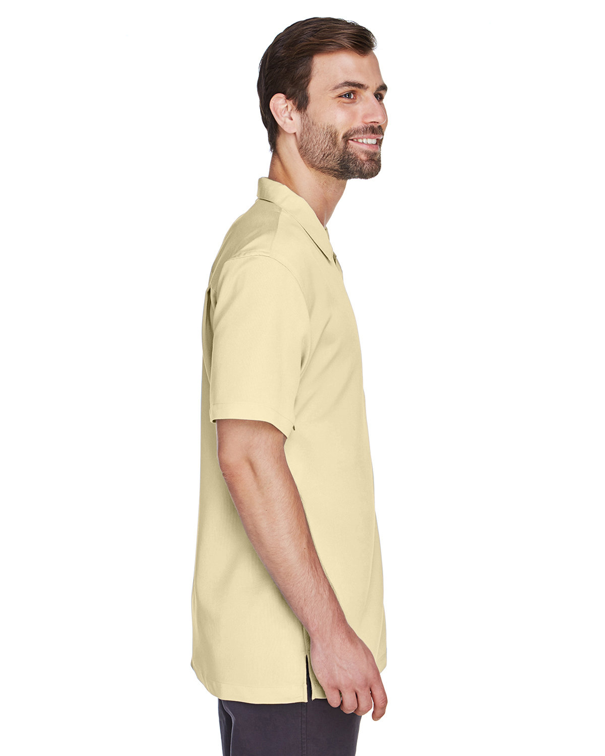 M570 Harriton Mens Bahama Cord Camp Shirt - Siide Image