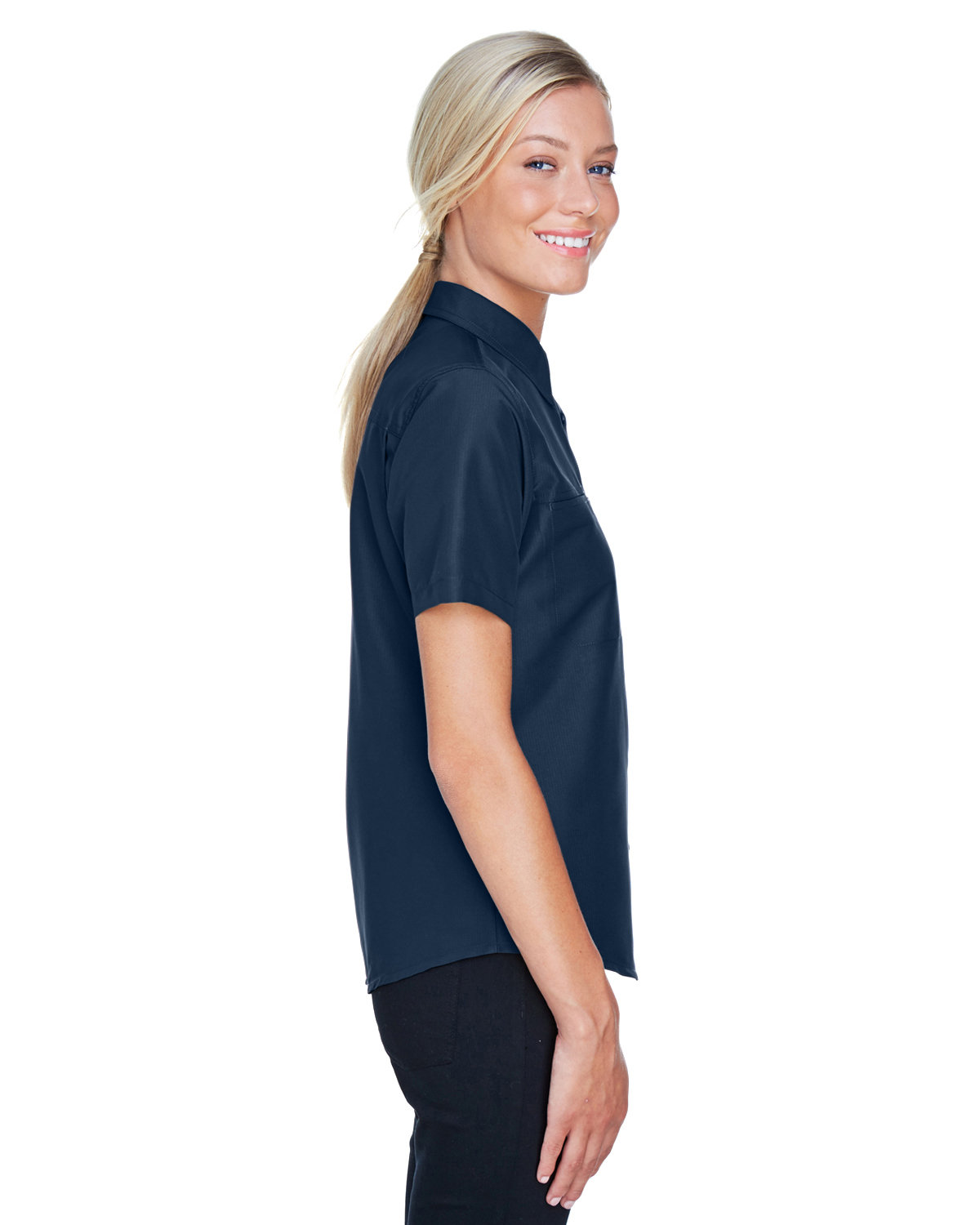 M580W Harriton Ladies Key West Short-Sleeve Performance Staff Shirt M580W Harriton Ladies Key West Short-Sleeve Performance Staff Shirt - Siide Image