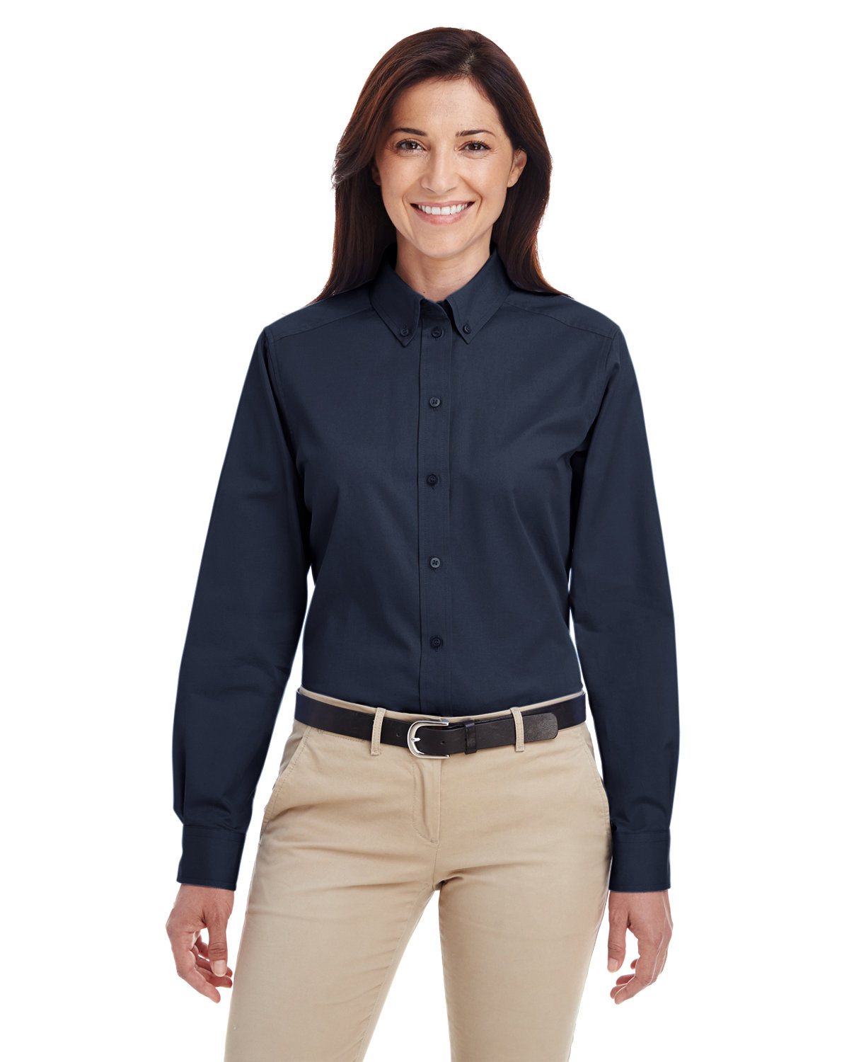 M581W Harriton Ladies Foundation 100% Cotton Long-Sleeve Twill Shirt with Teflon M581W Harriton Ladies Foundation 100% Cotton Long-Sleeve Twill Shirt with Teflon