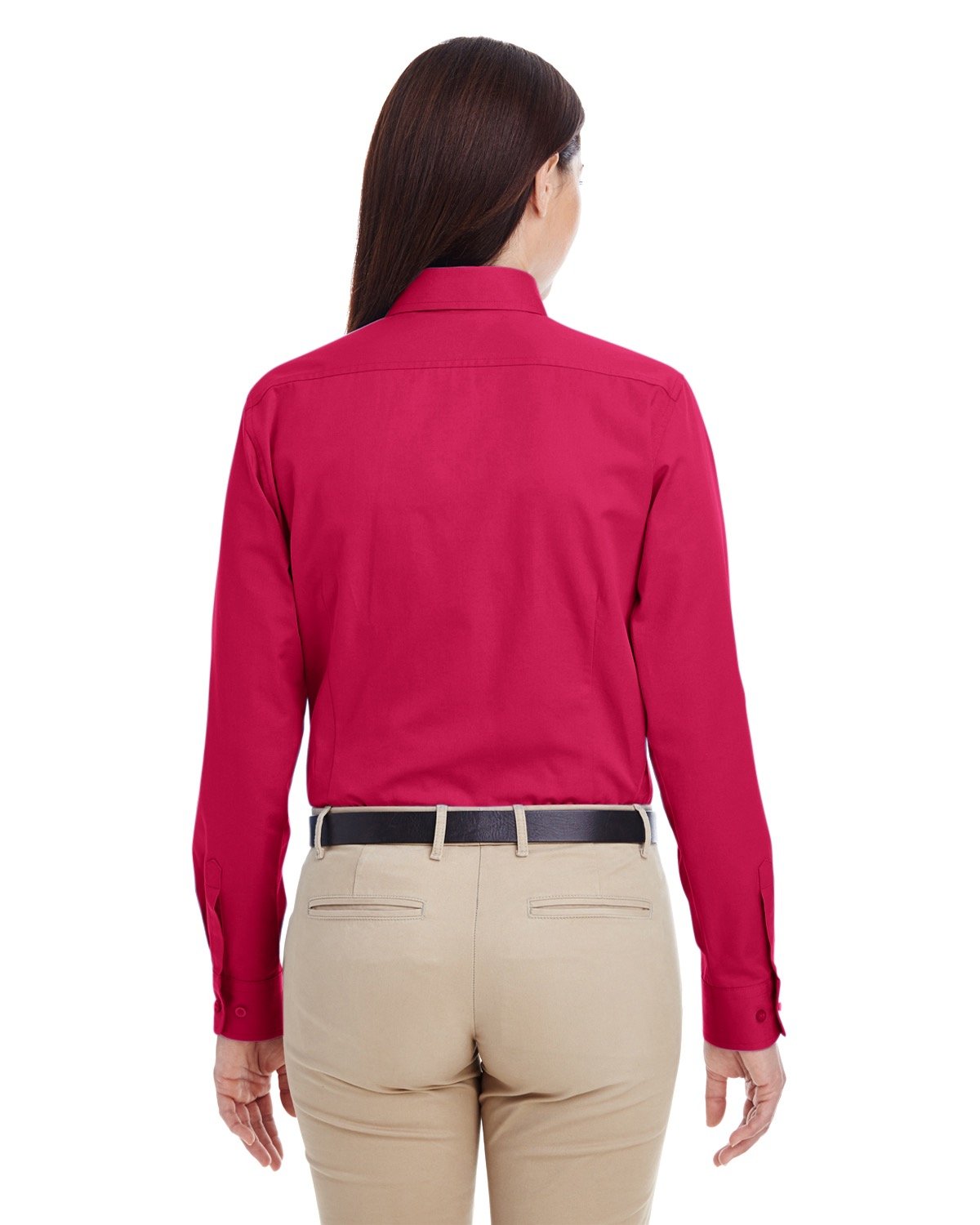 M581W Harriton Ladies Foundation 100% Cotton Long-Sleeve Twill Shirt with Teflon M581W Harriton Ladies Foundation 100% Cotton Long-Sleeve Twill Shirt with Teflon - Back Image
