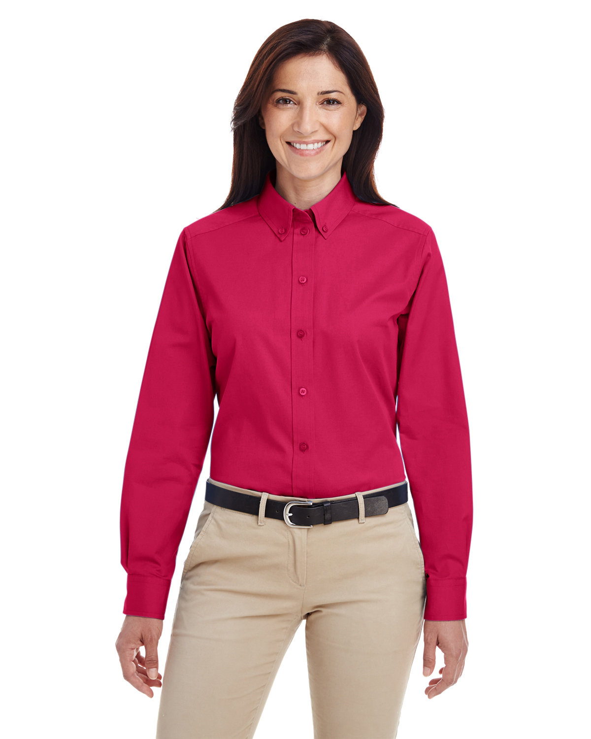 M581W Harriton Ladies Foundation 100% Cotton Long-Sleeve Twill Shirt with Teflon M581W Harriton Ladies Foundation 100% Cotton Long-Sleeve Twill Shirt with Teflon