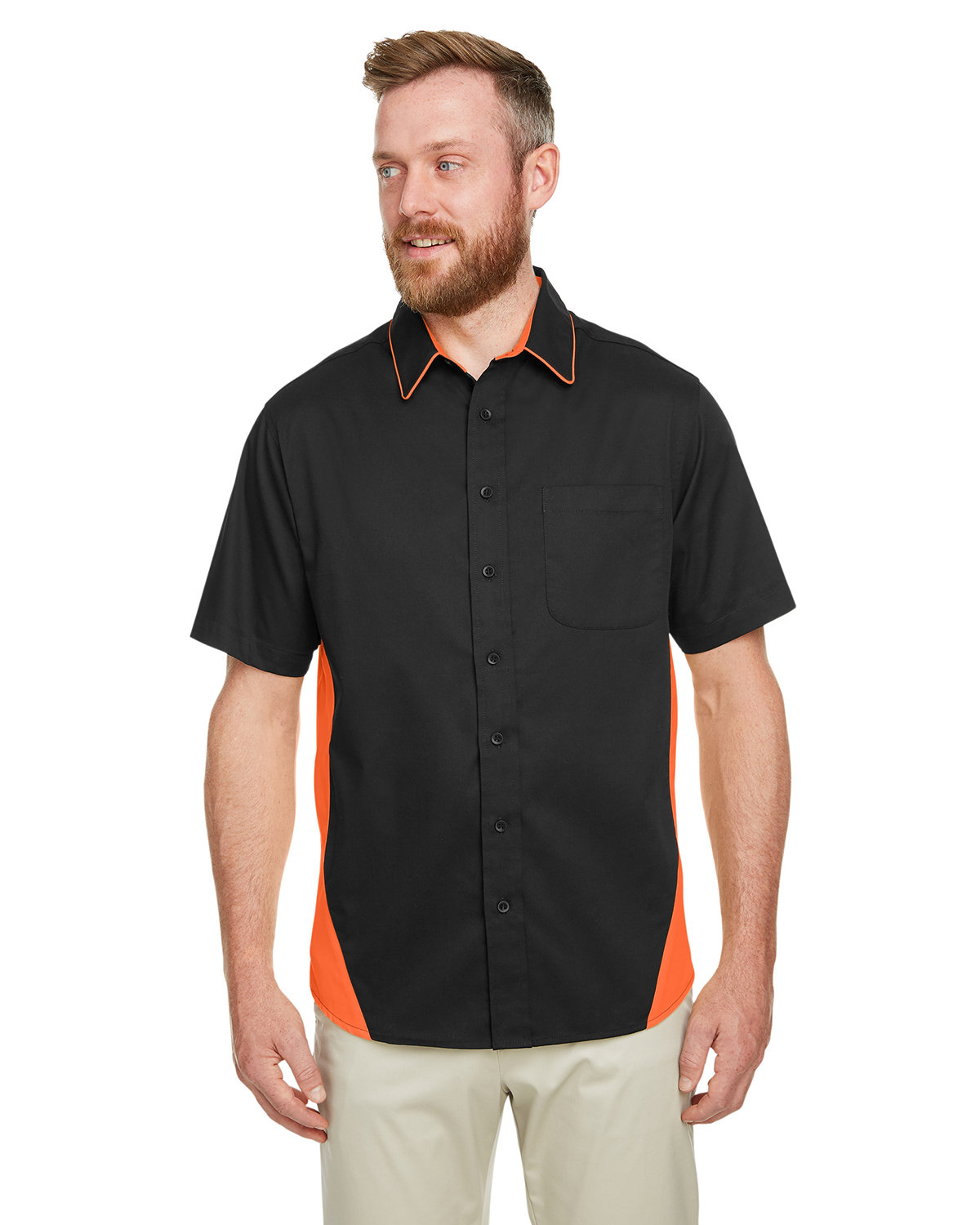M586 Harriton Mens Flash IL Colorblock Short Sleeve Shirt