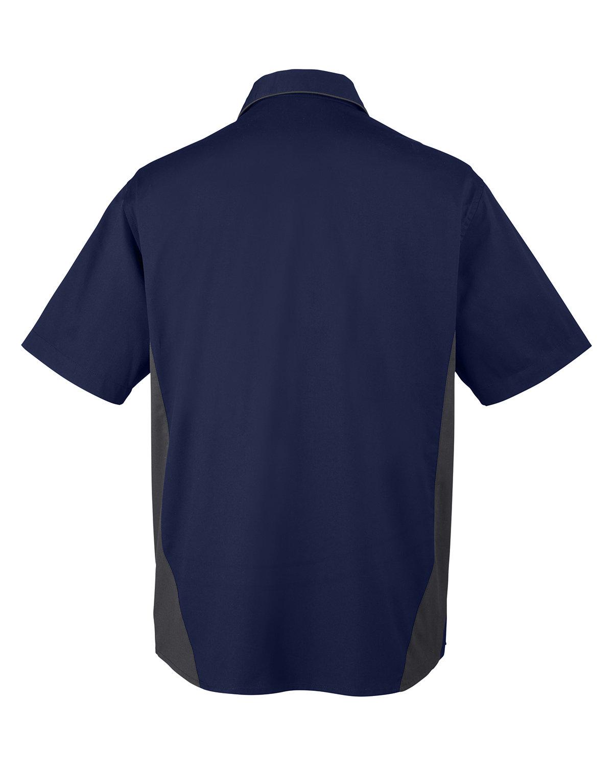 M586 Harriton Mens Flash IL Colorblock Short Sleeve Shirt - Back Image
