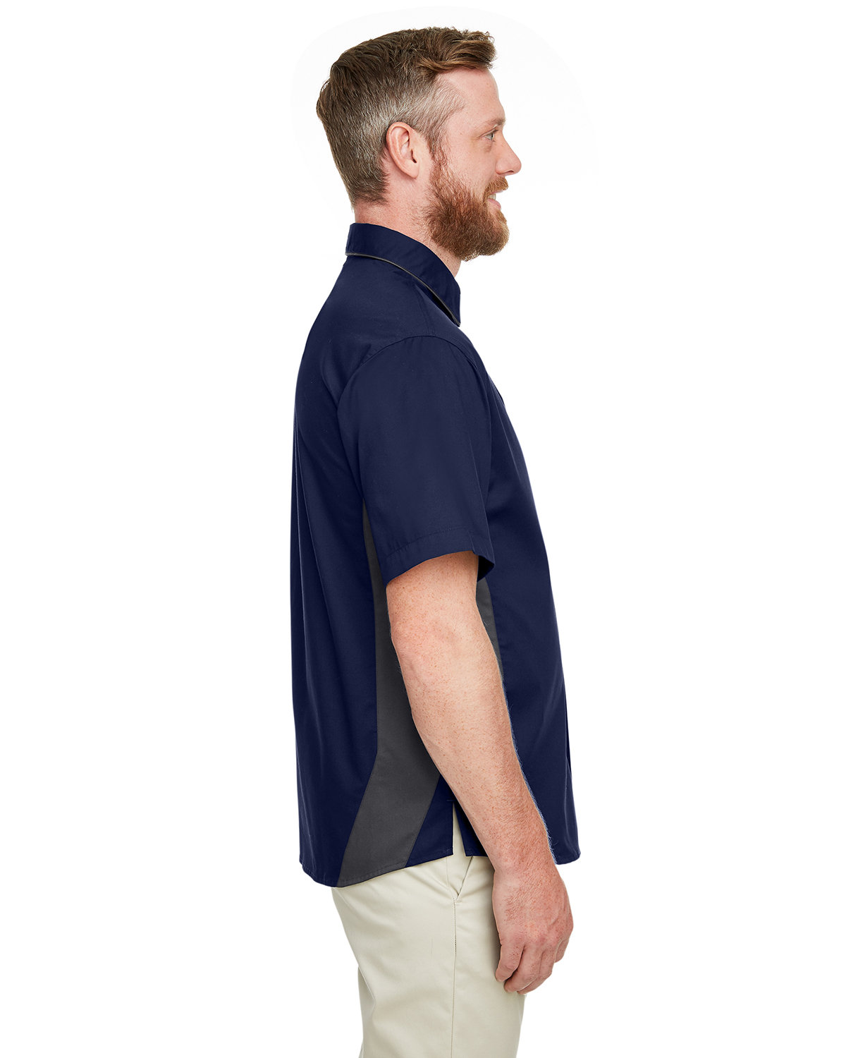 M586 Harriton Mens Flash IL Colorblock Short Sleeve Shirt - Siide Image