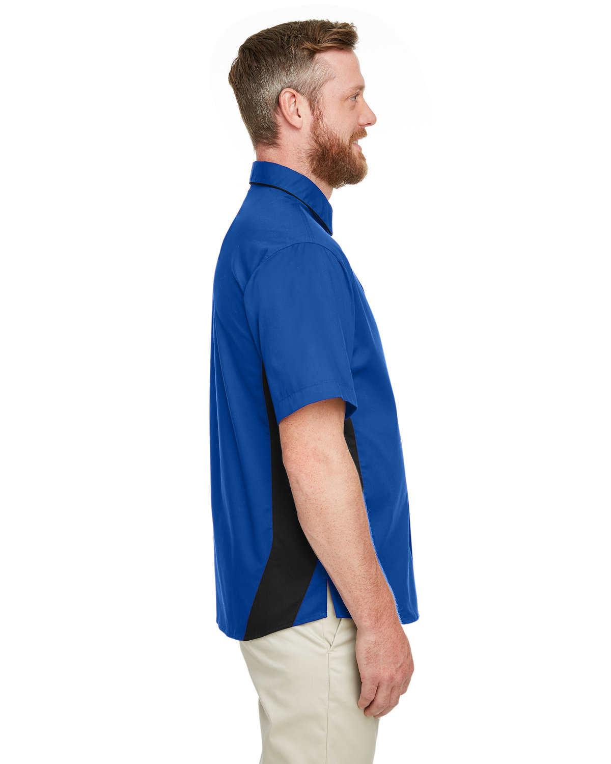 M586T Harriton Mens Tall Flash IL Colorblock Short Sleeve Shirt M586T Harriton Mens Tall Flash IL Colorblock Short Sleeve Shirt - Siide Image