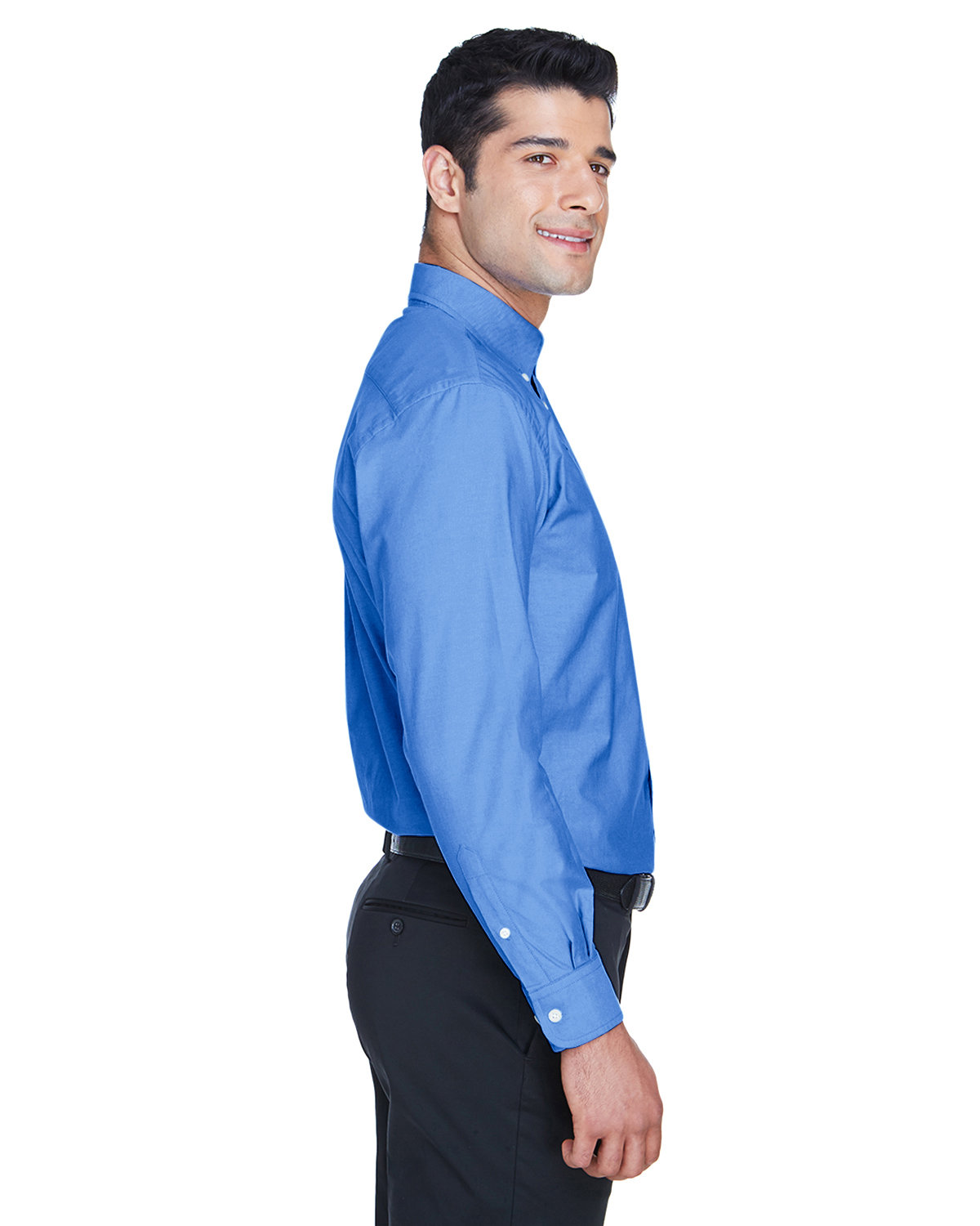 M600 Harriton Mens Long-Sleeve Oxford with Stain-Release - Siide Image