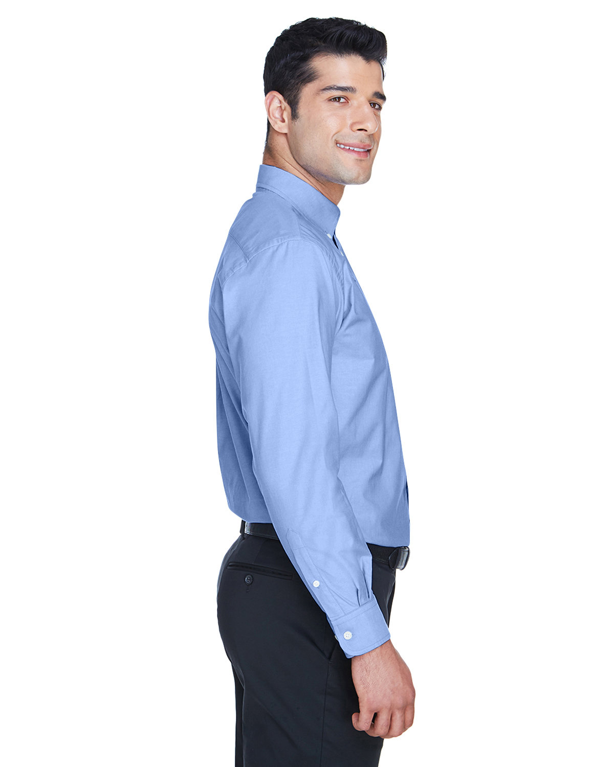 M600 Harriton Mens Long-Sleeve Oxford with Stain-Release - Siide Image