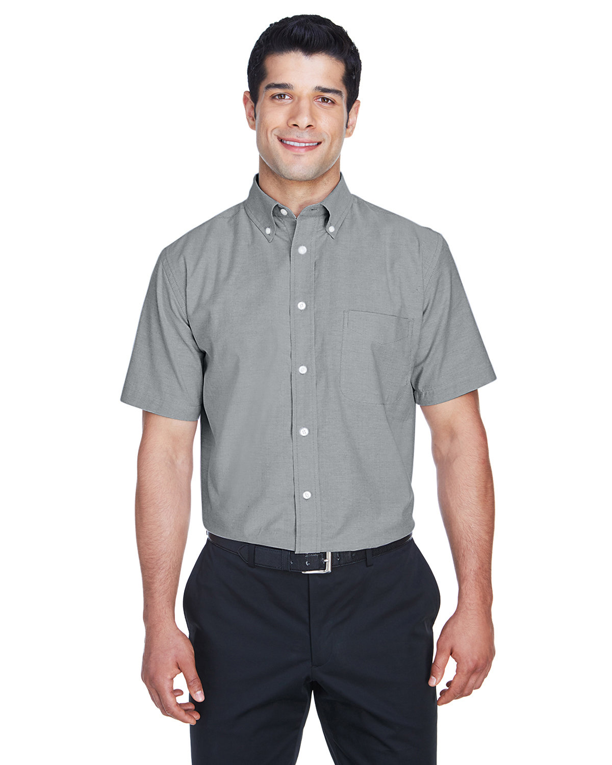 M600S Harriton Mens Short-Sleeve Oxford with Stain-Release Zoom Image