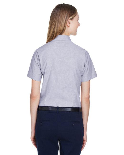 M600SW Harriton Ladies Short-Sleeve Oxford with Stain-Release M600SW Harriton Ladies Short-Sleeve Oxford with Stain-Release - Back Image