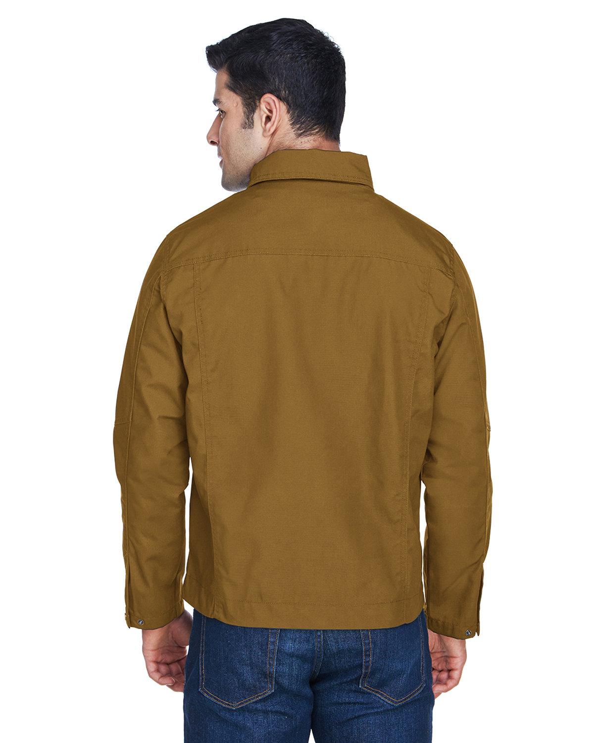 M705 Harriton Mens Auxiliary Canvas Work Jacket - Back Image