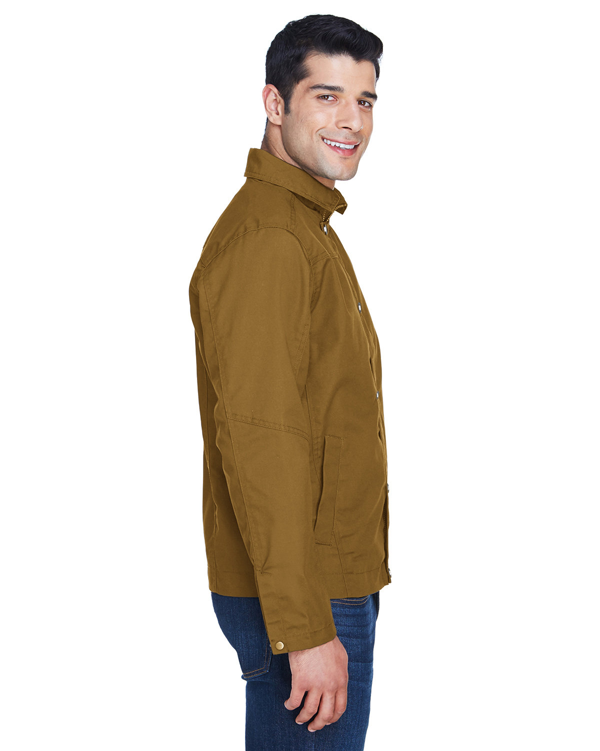 M705 Harriton Mens Auxiliary Canvas Work Jacket - Siide Image