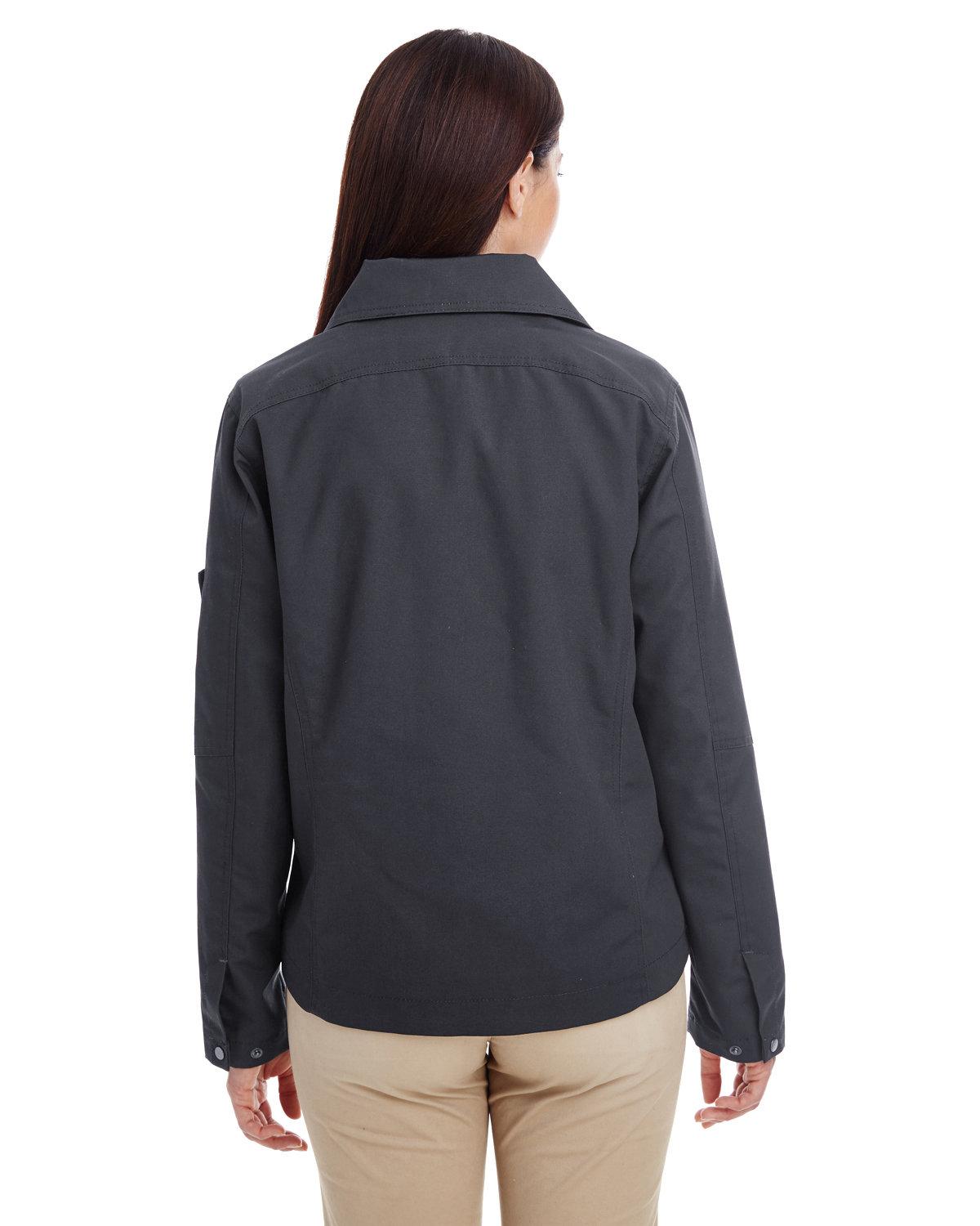 M705W Harriton Ladies Auxiliary Canvas Work Jacket - Back Image