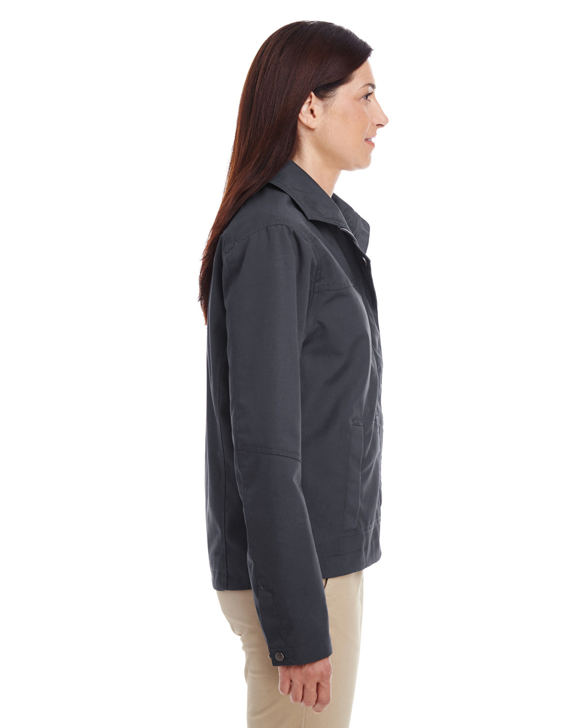 M705W Harriton Ladies Auxiliary Canvas Work Jacket - Siide Image