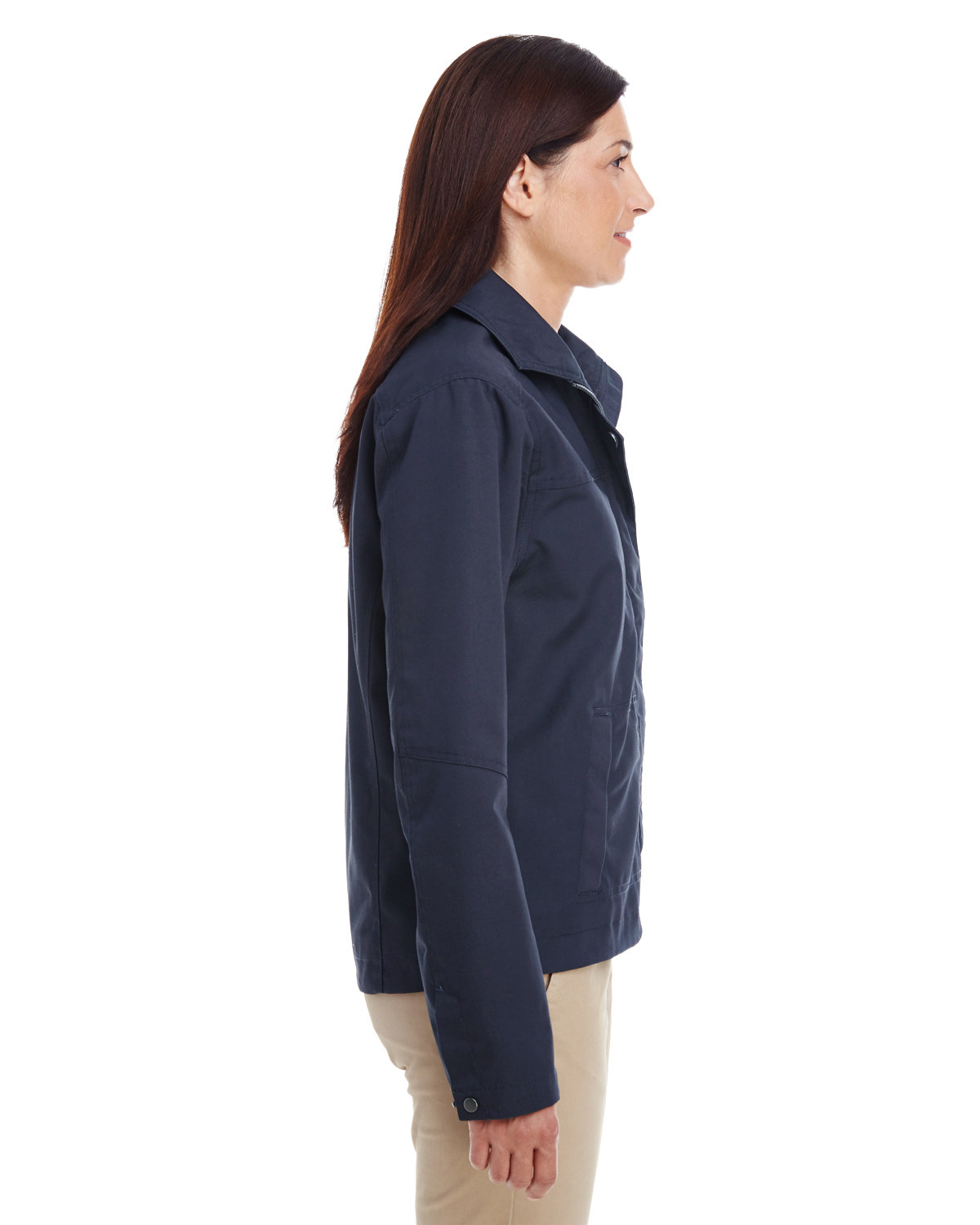 M705W Harriton Ladies Auxiliary Canvas Work Jacket M705W Harriton Ladies Auxiliary Canvas Work Jacket - Siide Image