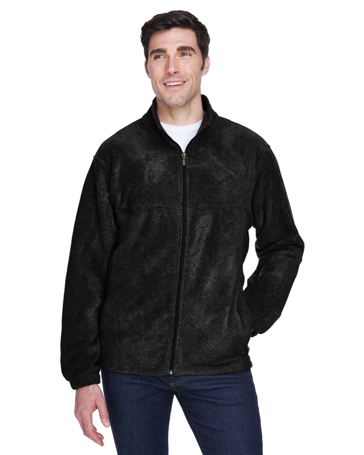 M990T Harriton Mens Tall 8 oz. Full-Zip Fleece