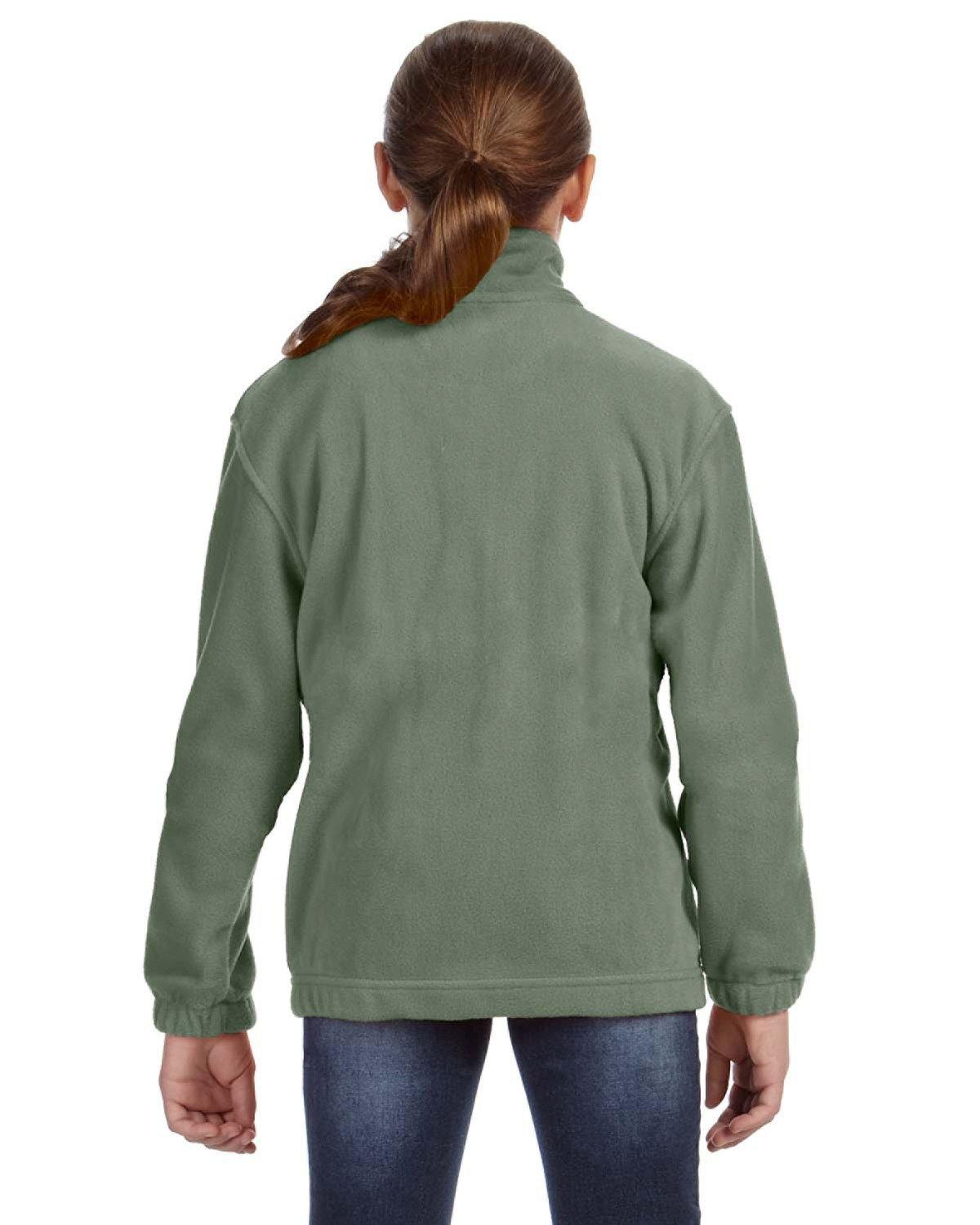 M990Y Harriton Youth 8 oz. Full-Zip Fleece - Back Image