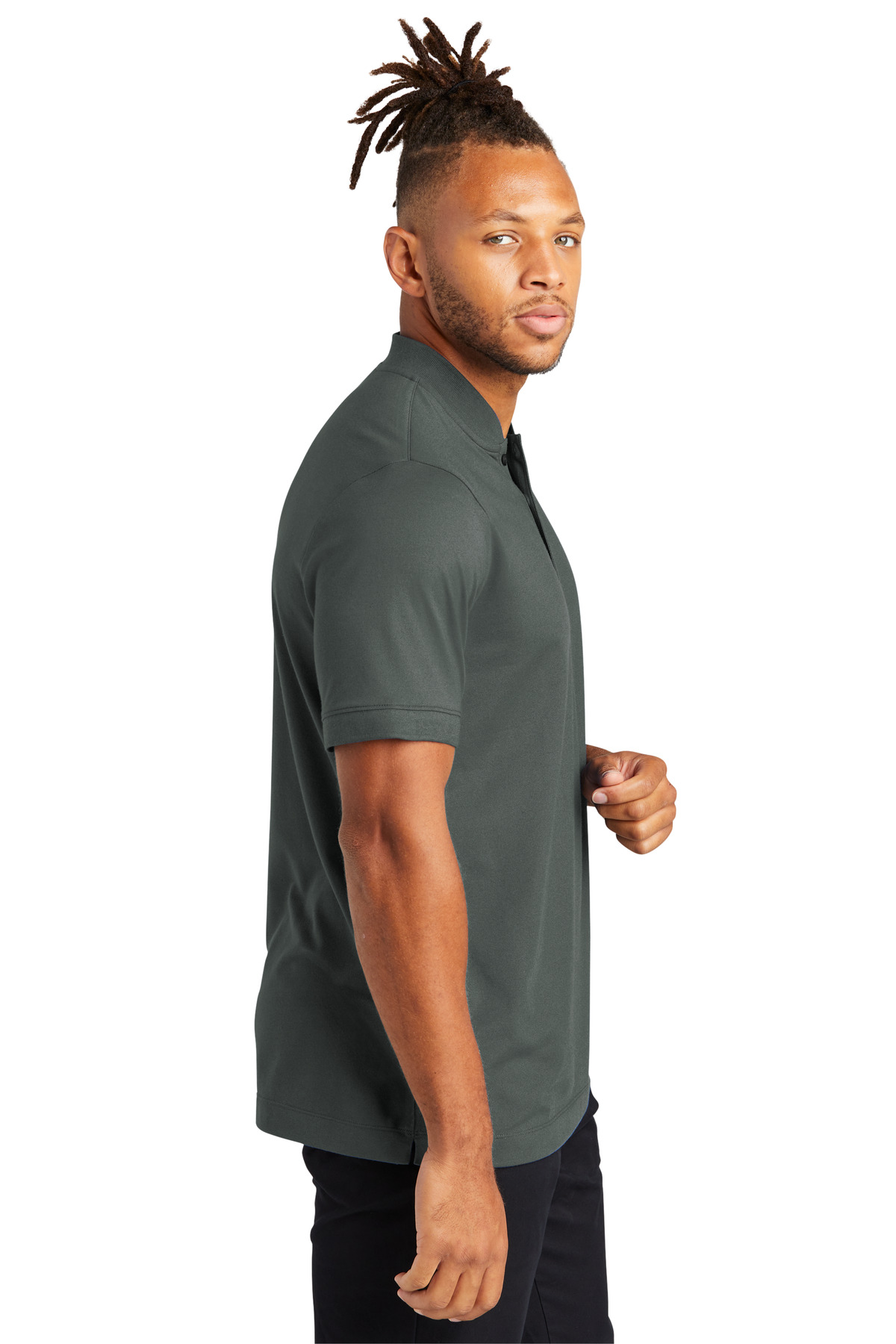MM1008 Mercer+Mettle  Stretch Pique Henley - Siide Image