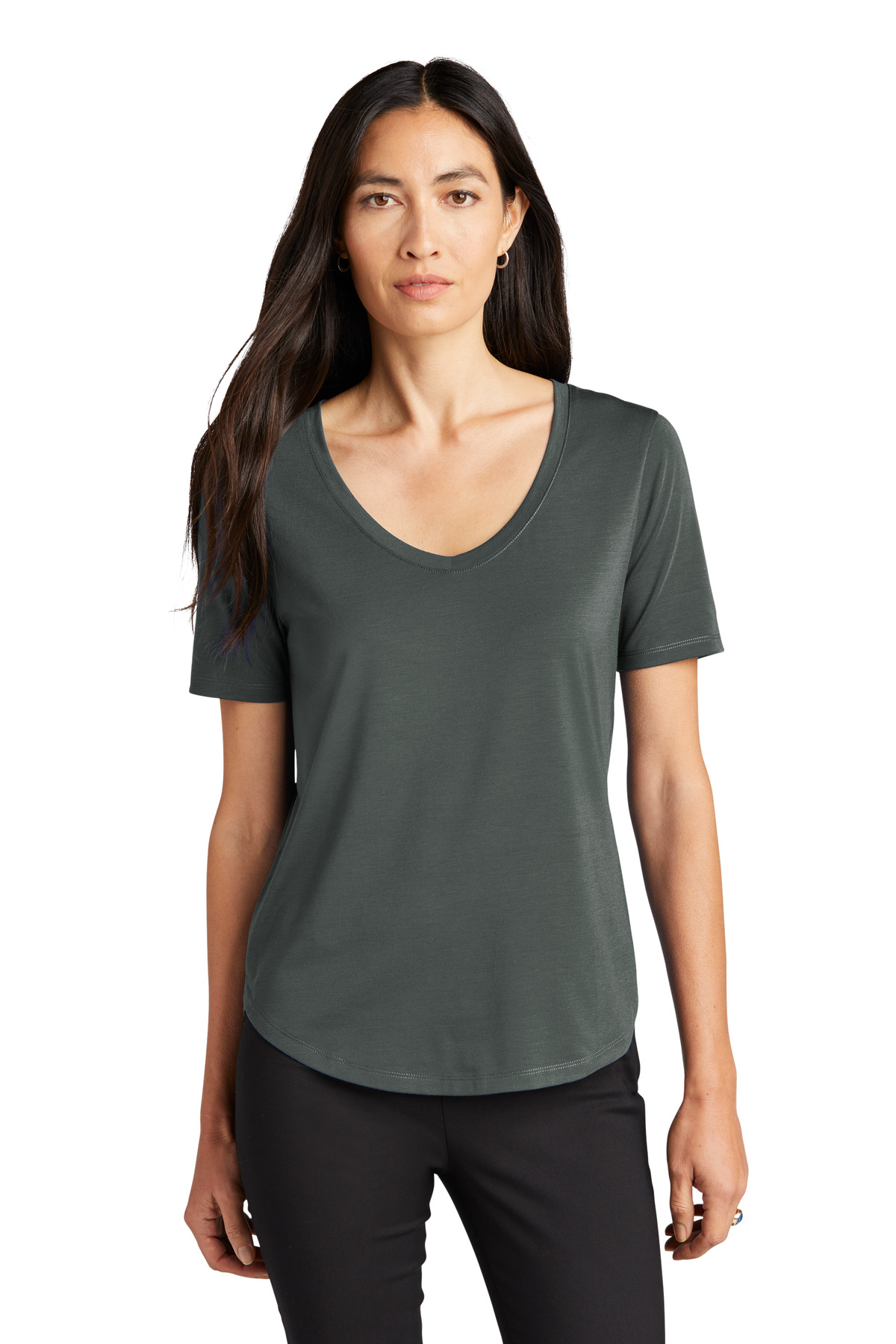 MM1017 Mercer+Mettle  Womens Stretch Jersey Relaxed Scoop