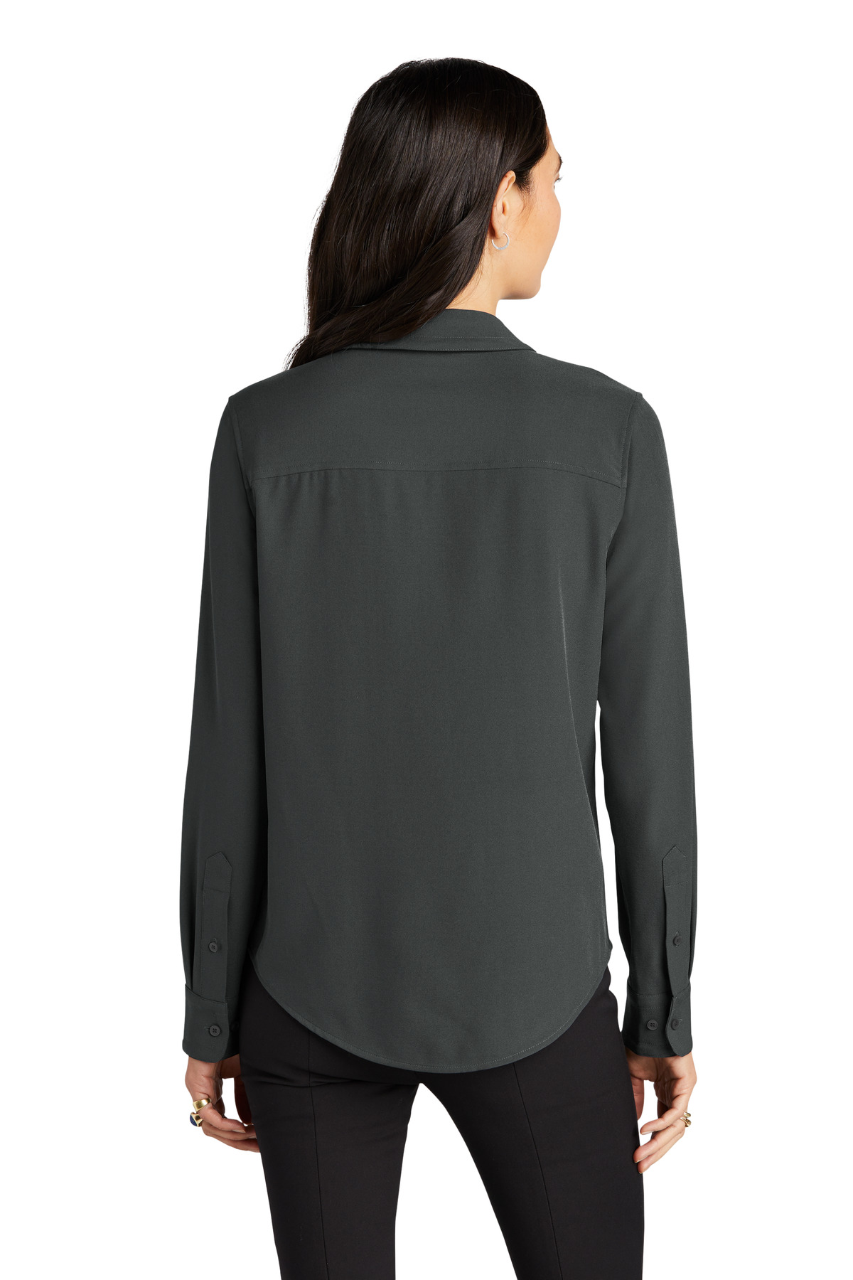 MM2013 Mercer+Mettle  Womens Stretch Crepe Long Sleeve Camp - Back Image