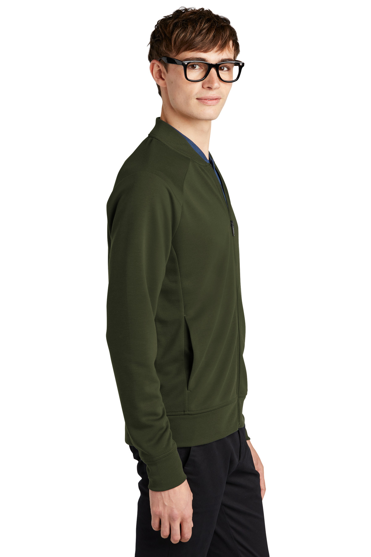 MM3000 Mercer+Mettle Double-Knit Bomber MM3000 Mercer+Mettle Double-Knit Bomber - Siide Image