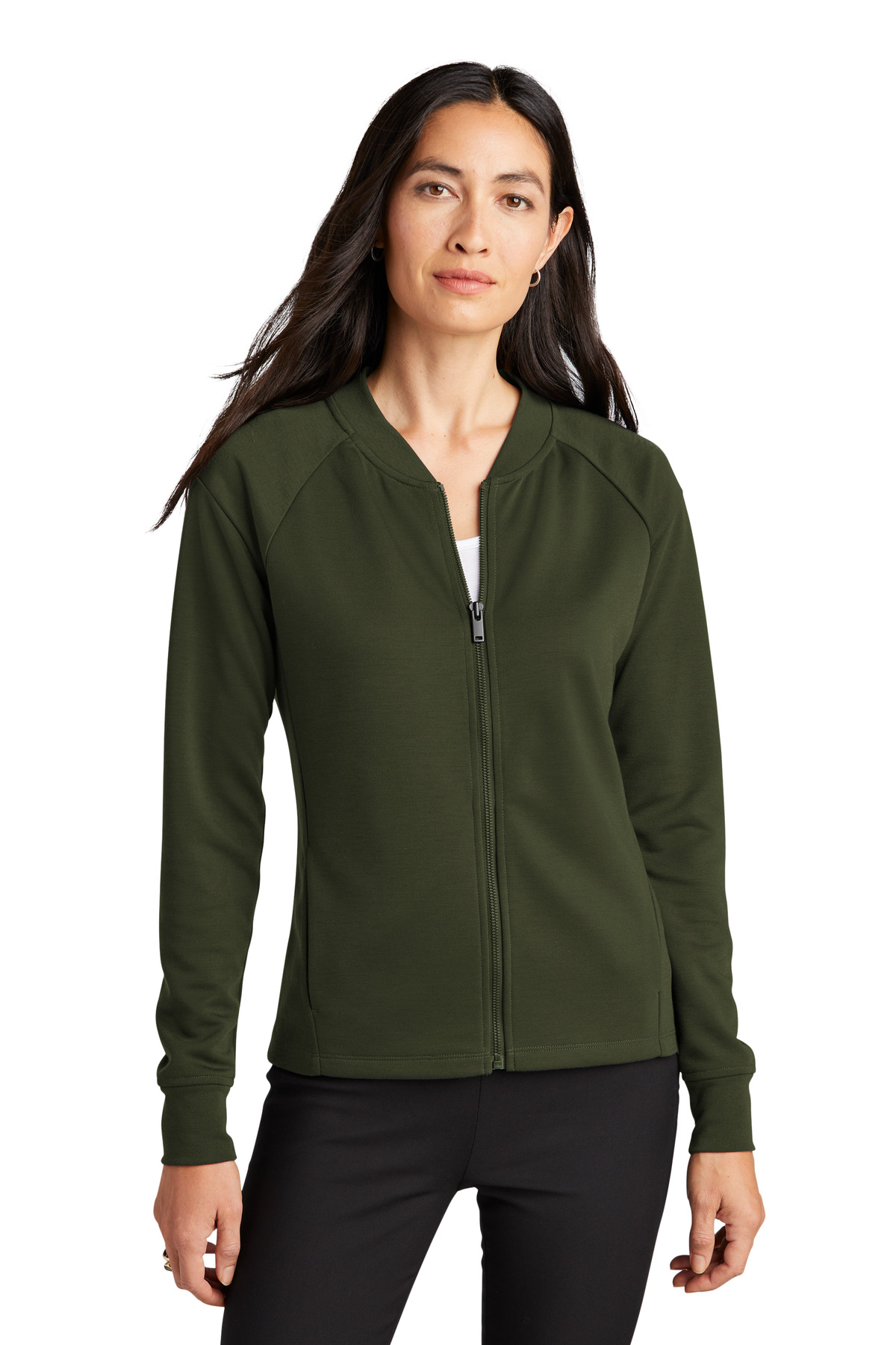 MM3001 Mercer+Mettle  Womens Double-Knit Bomber
