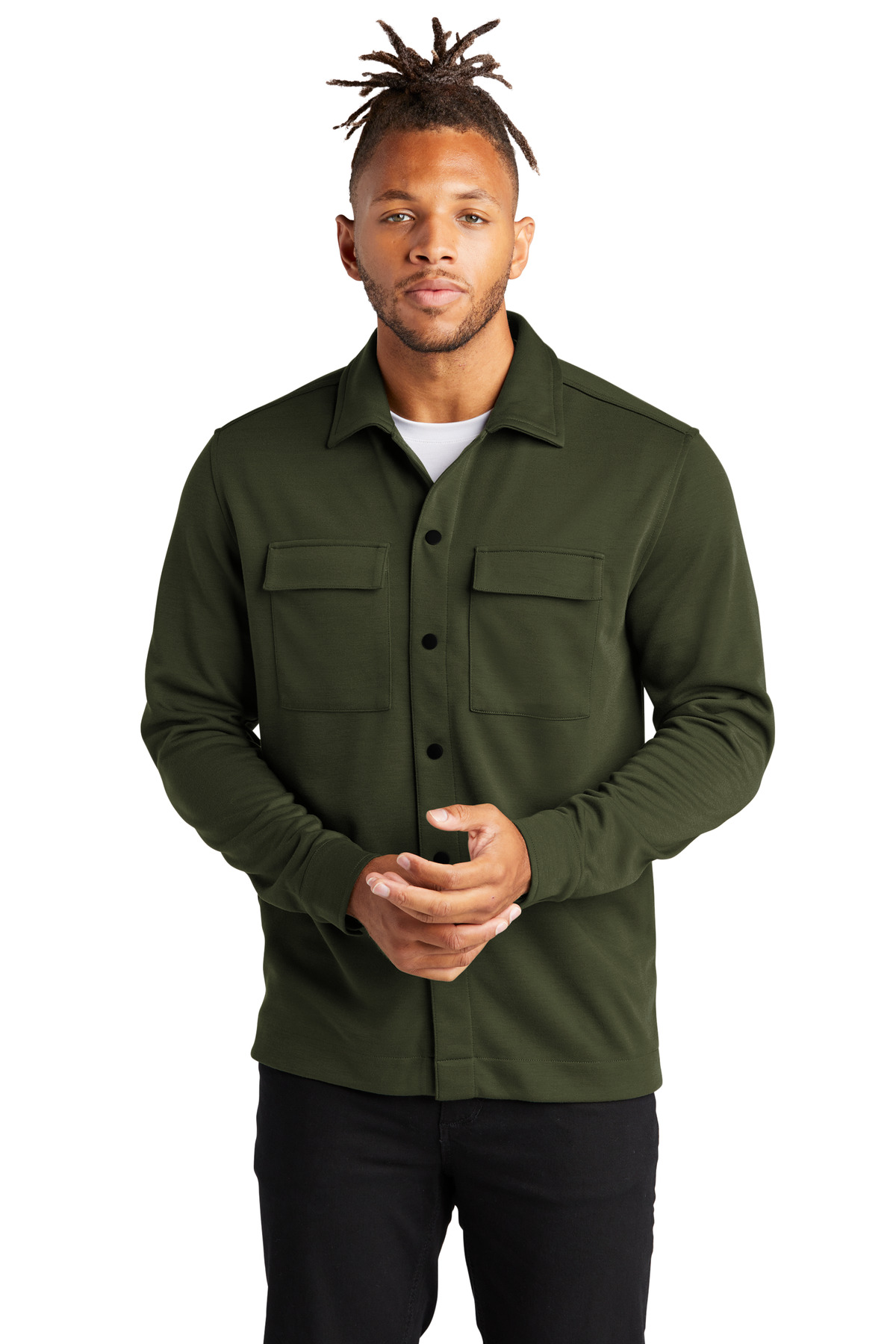 MM3004 Mercer+Mettle  Double-Knit Snap Front Jacket
