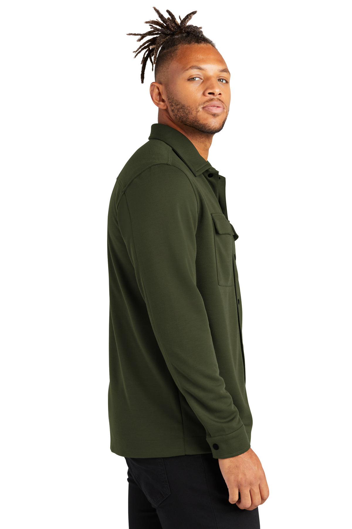 MM3004 Mercer+Mettle  Double-Knit Snap Front Jacket - Siide Image