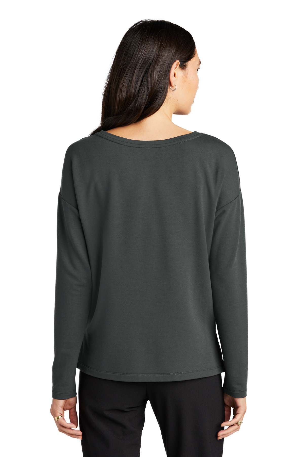 MM3013 Mercer+Mettle  Womens Stretch Drop Shoulder Pullover - Back Image