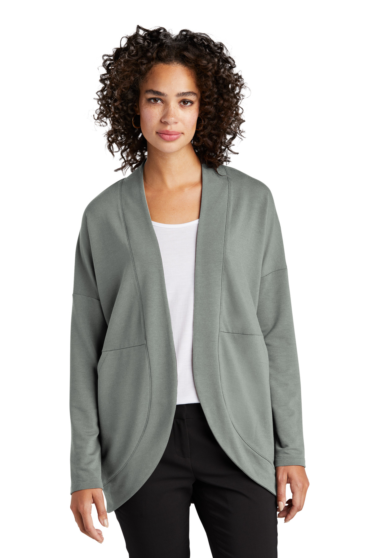 MM3015 Mercer+Mettle Womens Stretch Open-Front Cardigan Zoom Image
