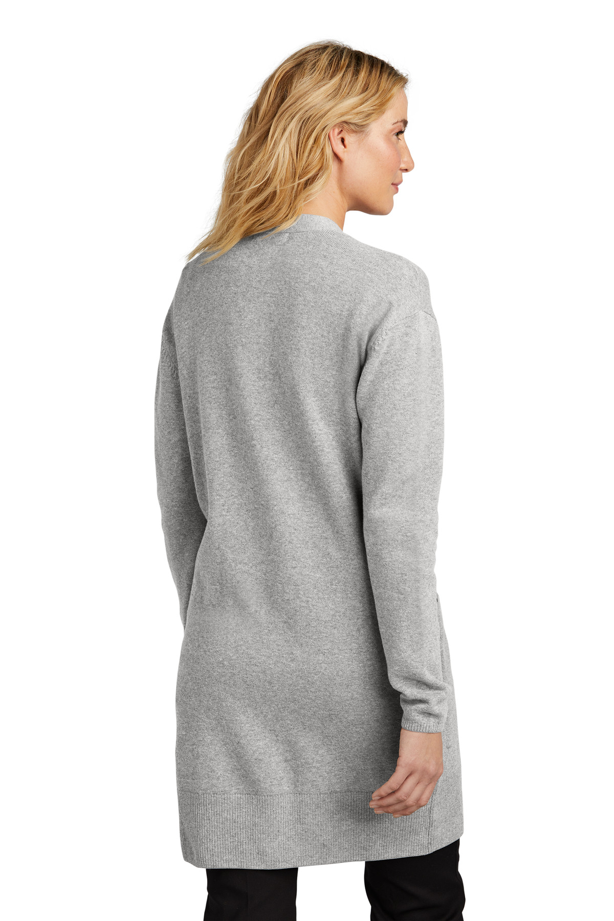 MM3023 Mercer+Mettle  Womens Open Front Cardigan Sweater - Back Image