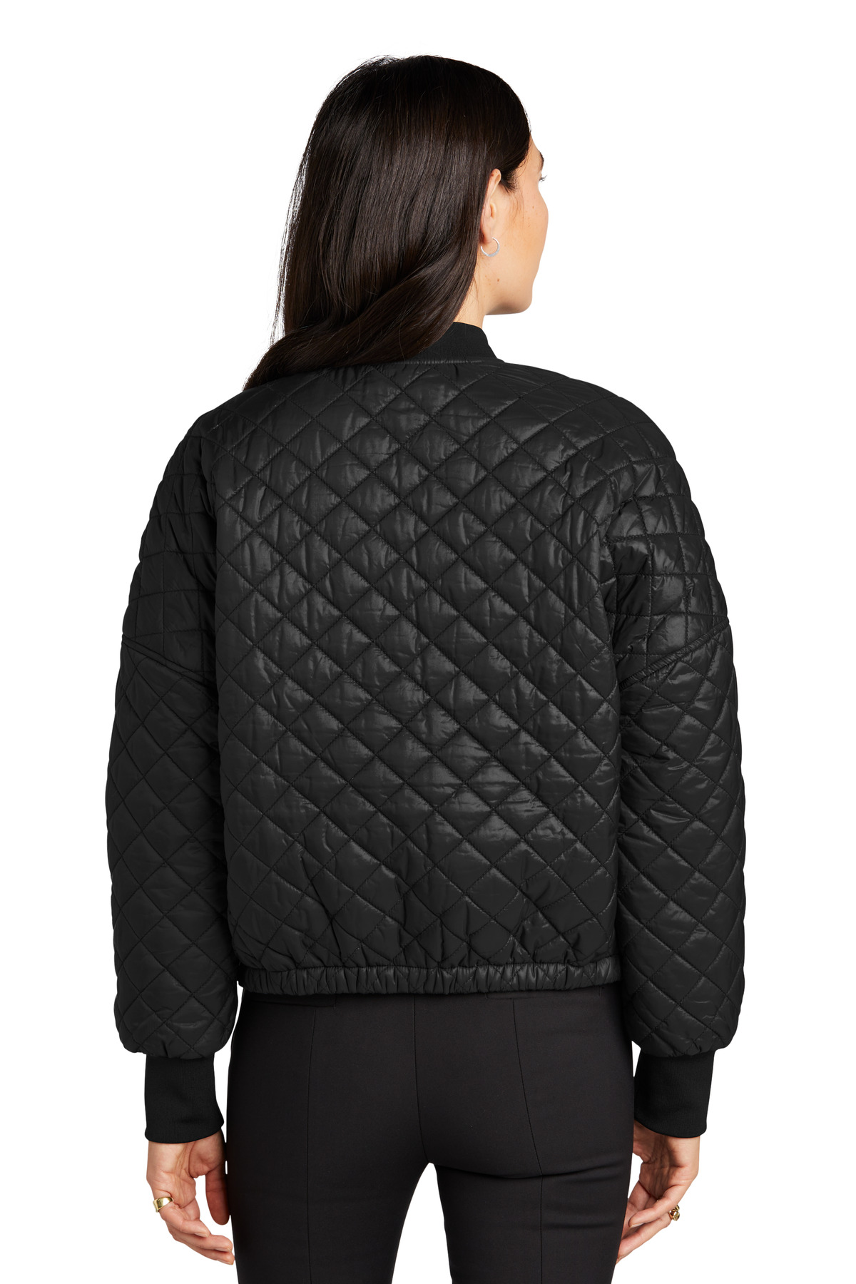 MM7201 Mercer+Mettle  Womens Boxy Quilted Jacket - Back Image